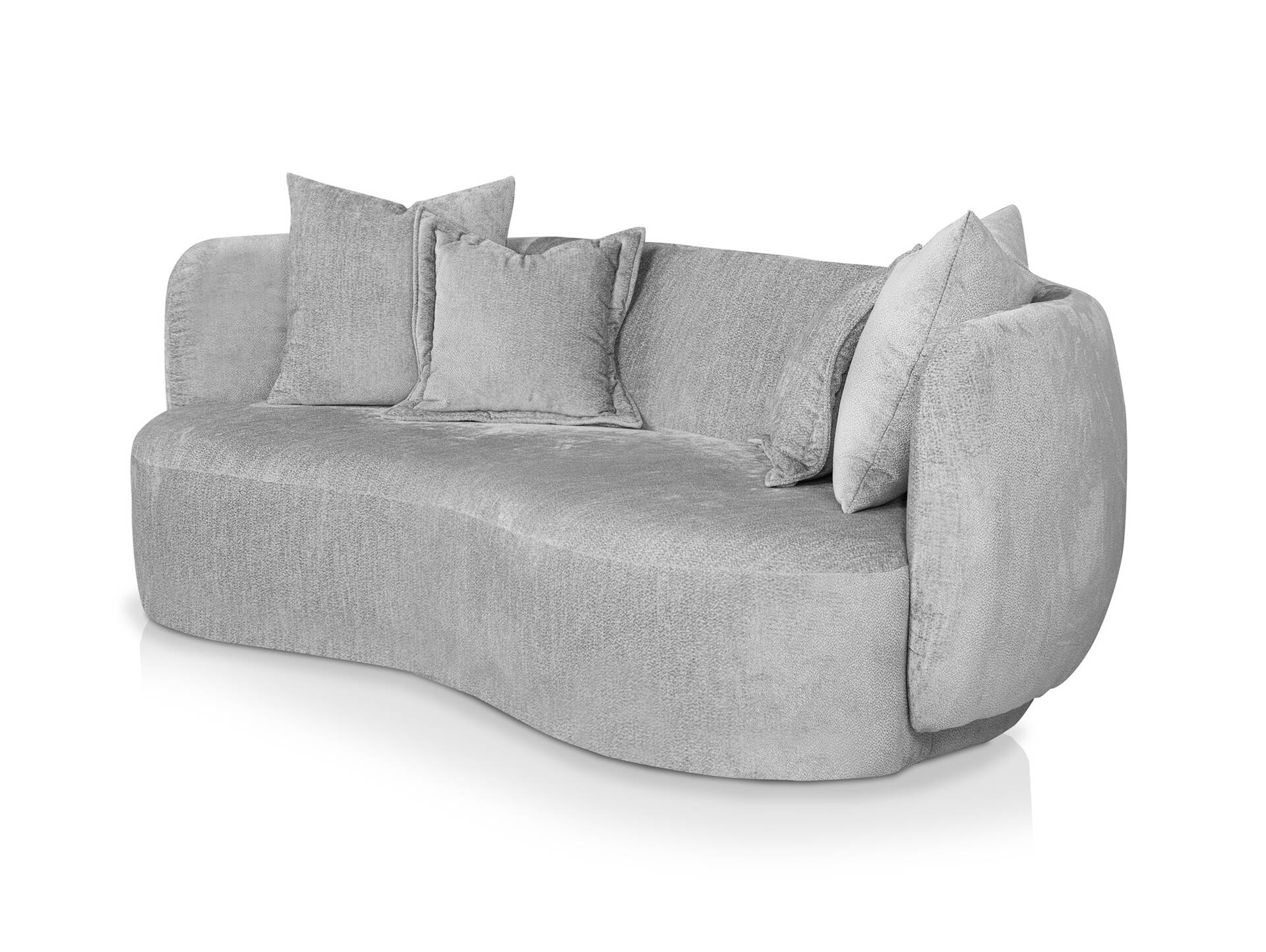 CECILE 2er Sofa, Material Stoff, grau 
