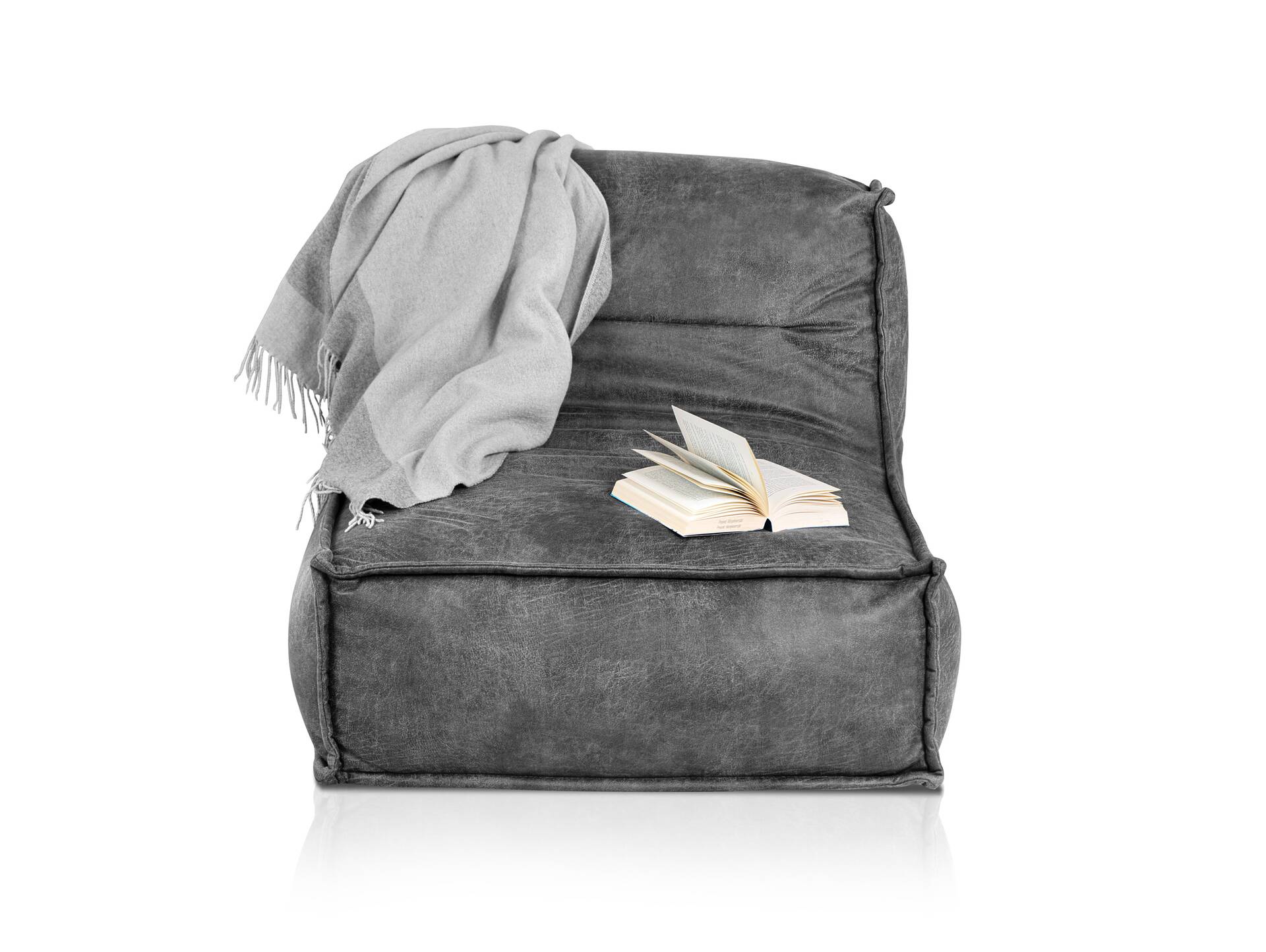 COZY Sitzsack, Material Microfaser Vintage Grau
