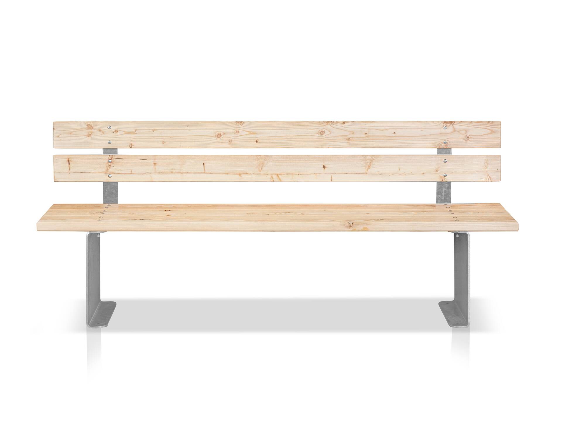 GAVINO Gartenbank mit Lehne, Material Massivholz/Edelstahl 150 cm