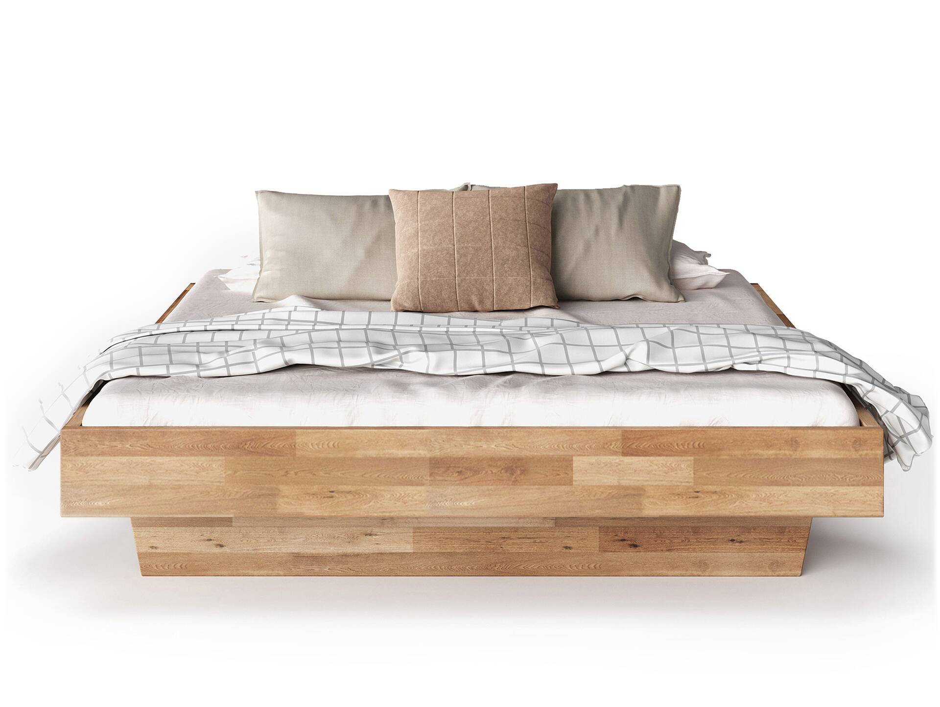 LÖWEN Wangenbett ohne Kopfteil, Material Massivholz 90 x 200 cm | Wildeiche geölt