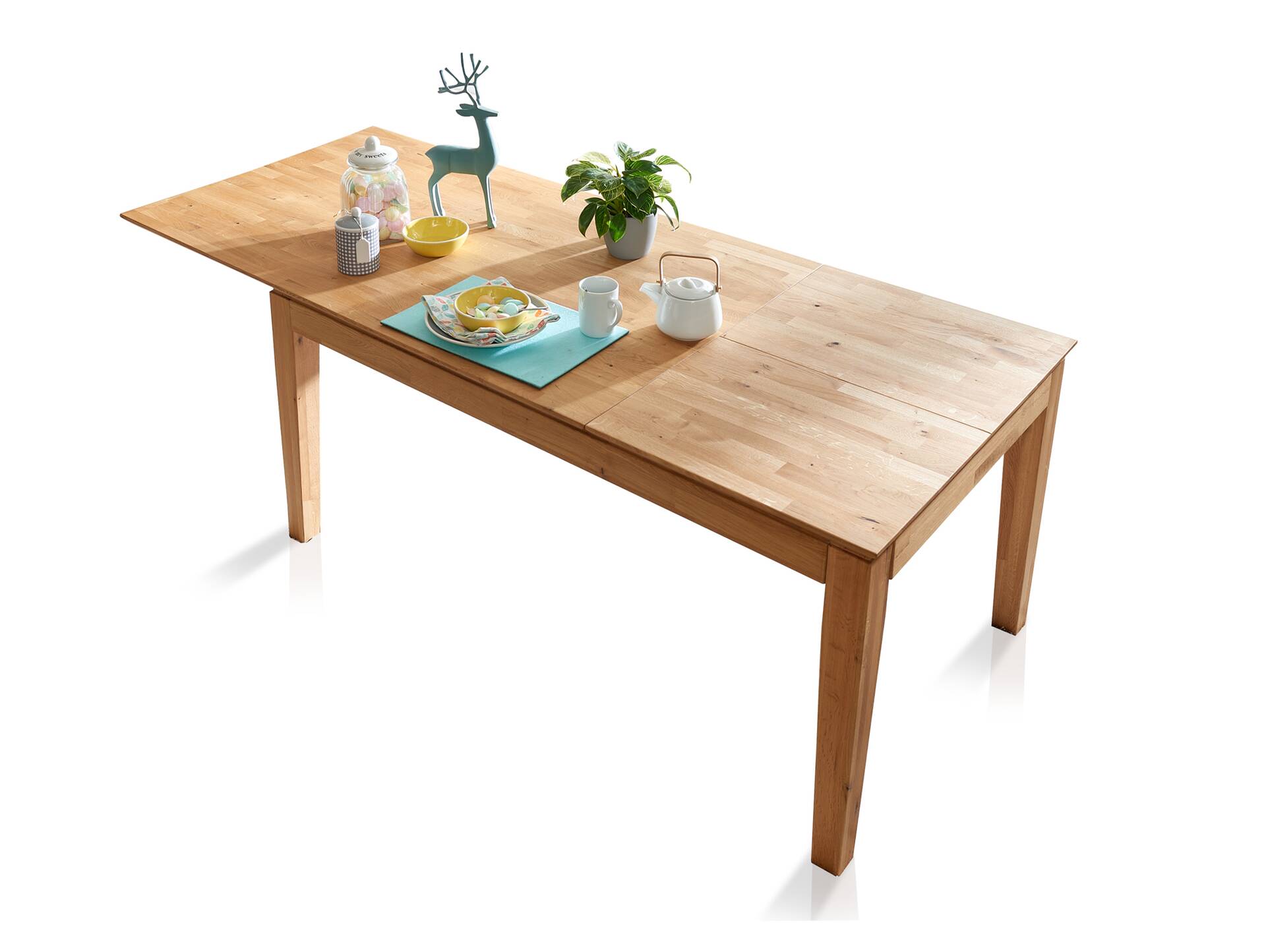 Valera Esstisch, Material Massivholz, Wildeiche geölt 140/200 x 90 cm