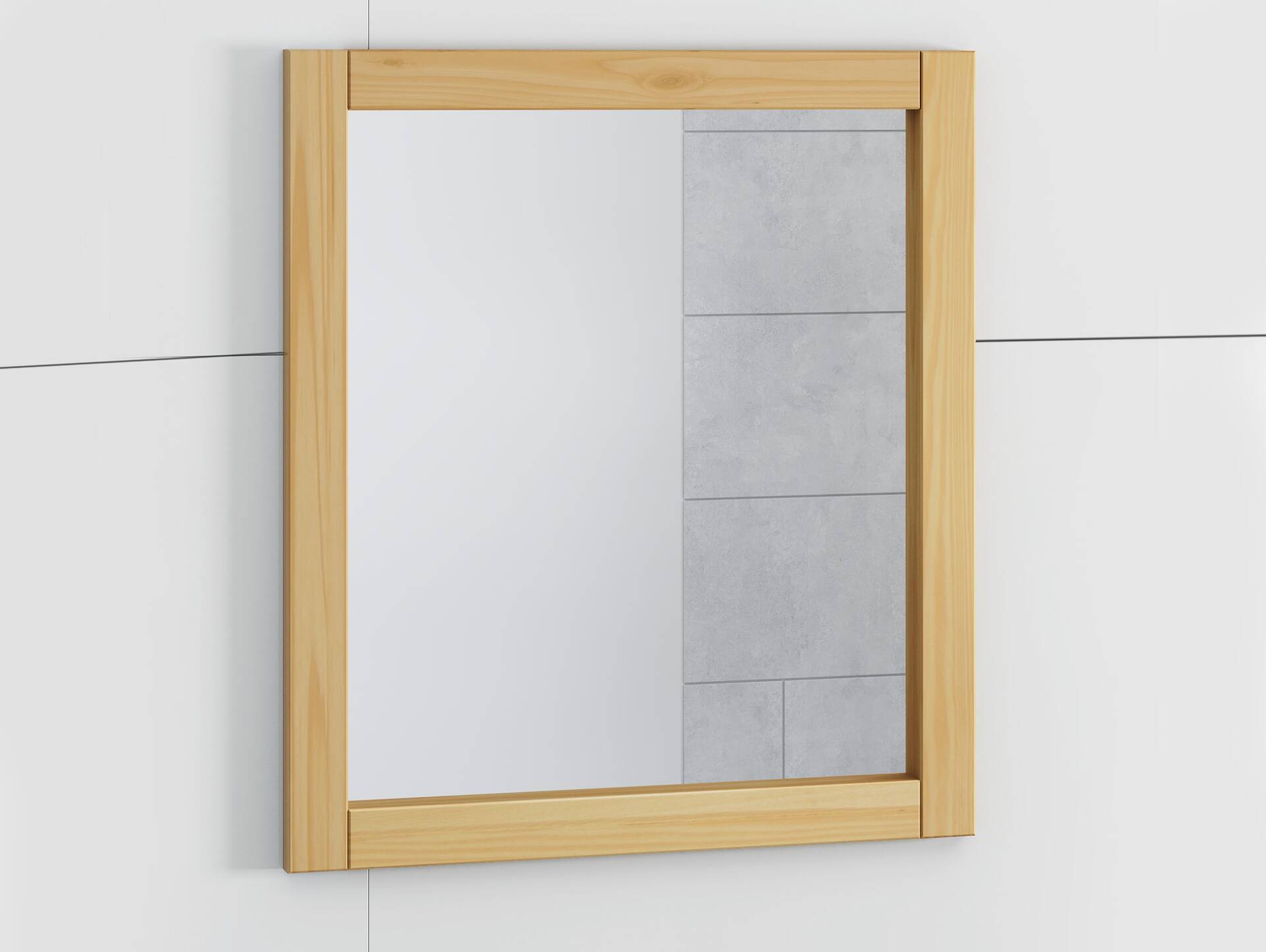 AYKO Spiegel, Material Massivholz, Kiefer eichefarbig lackiert 