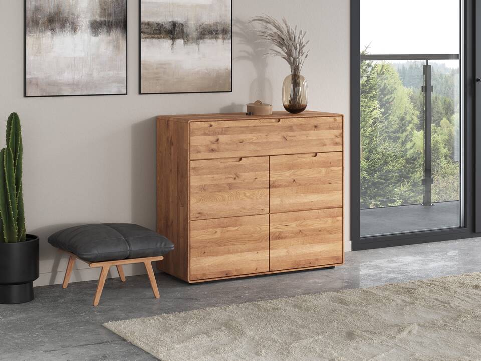 ANDINO Kommode II, Material Massivholz, Wildeiche geölt 