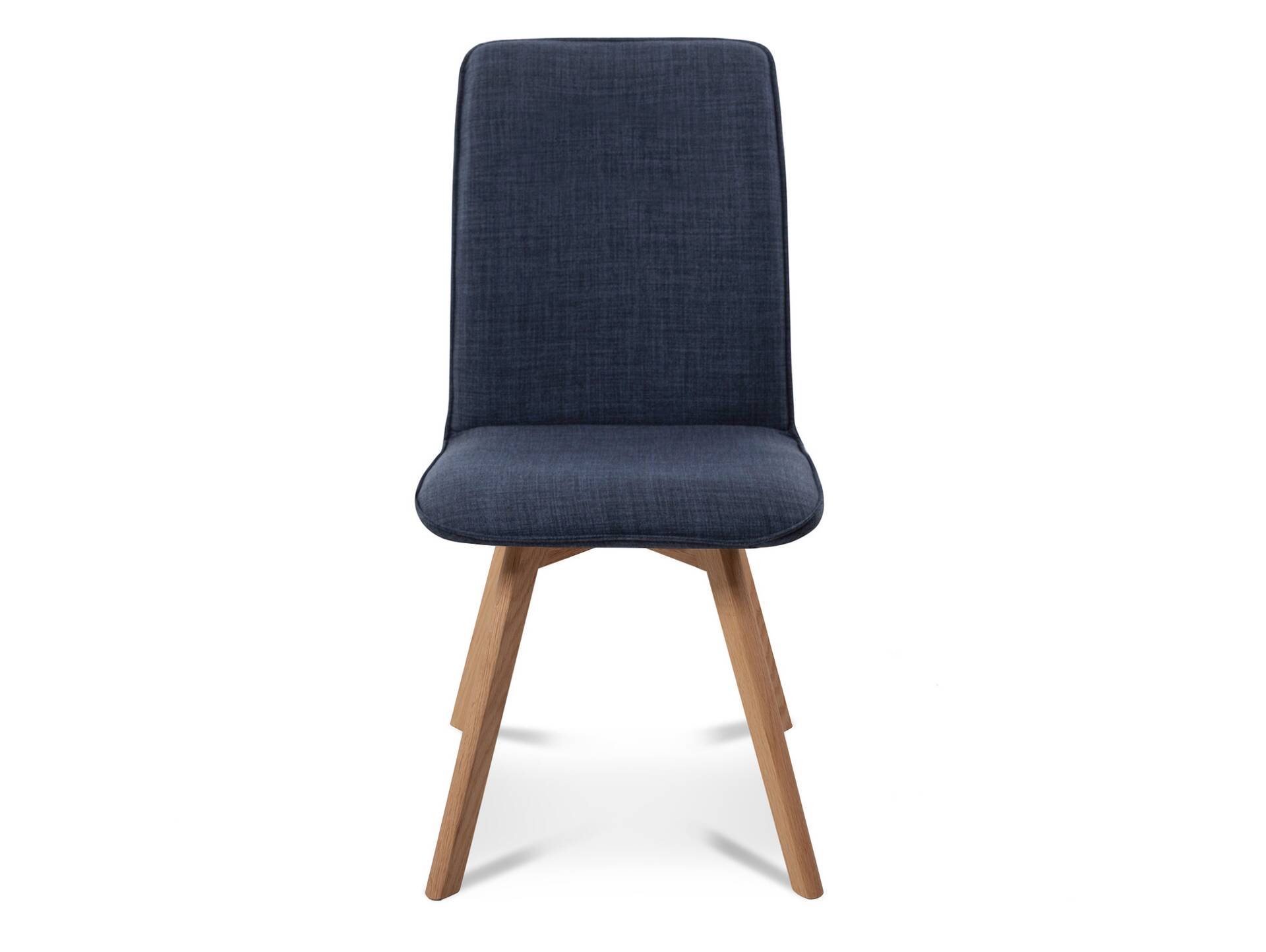 GLORIA Polsterstuhl, Gestell Massivholz mit Drehfunktion | Stoff | blau