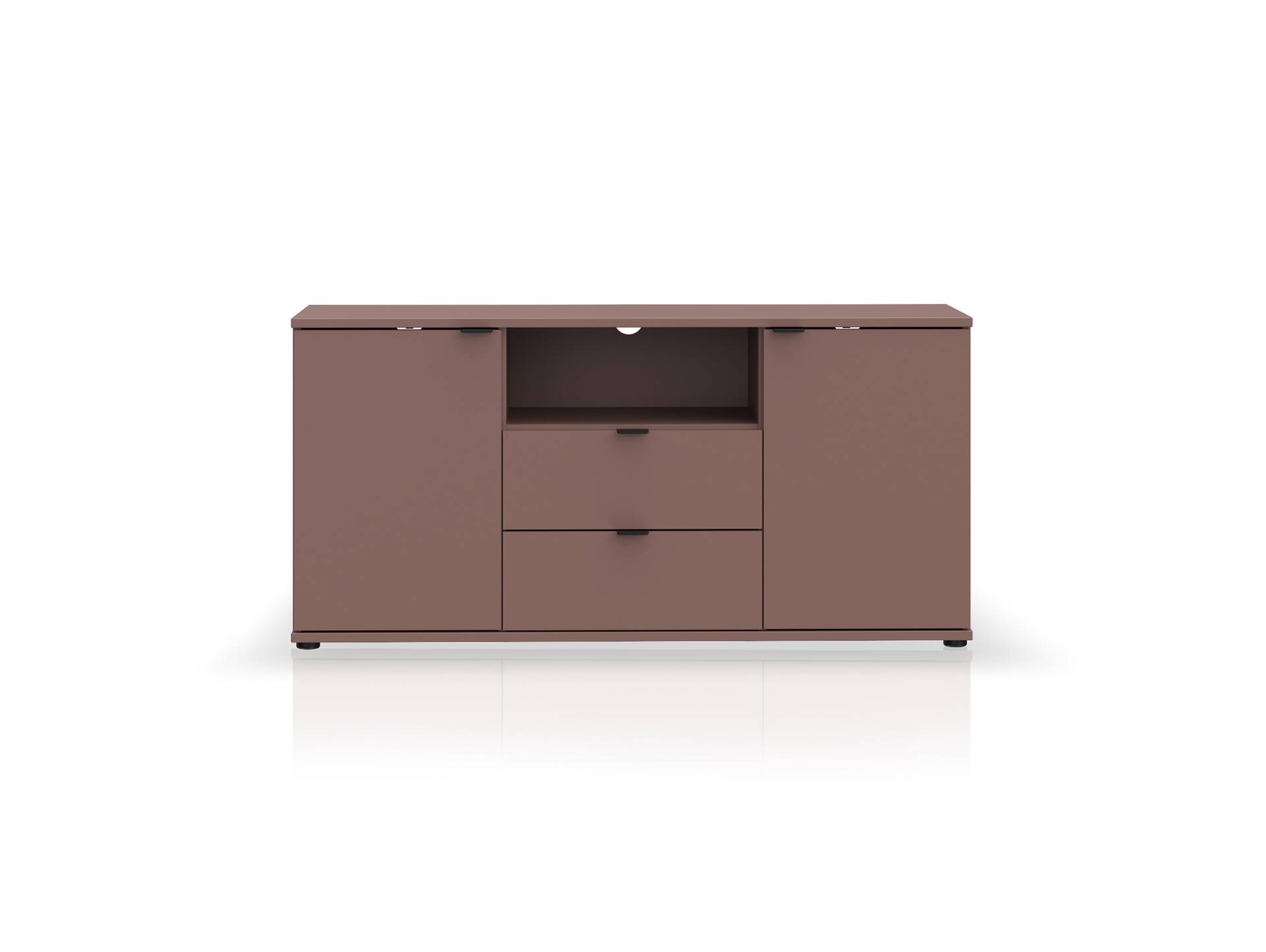 GINNY TV-Unterschrank, Material Spanplatte Terracotta