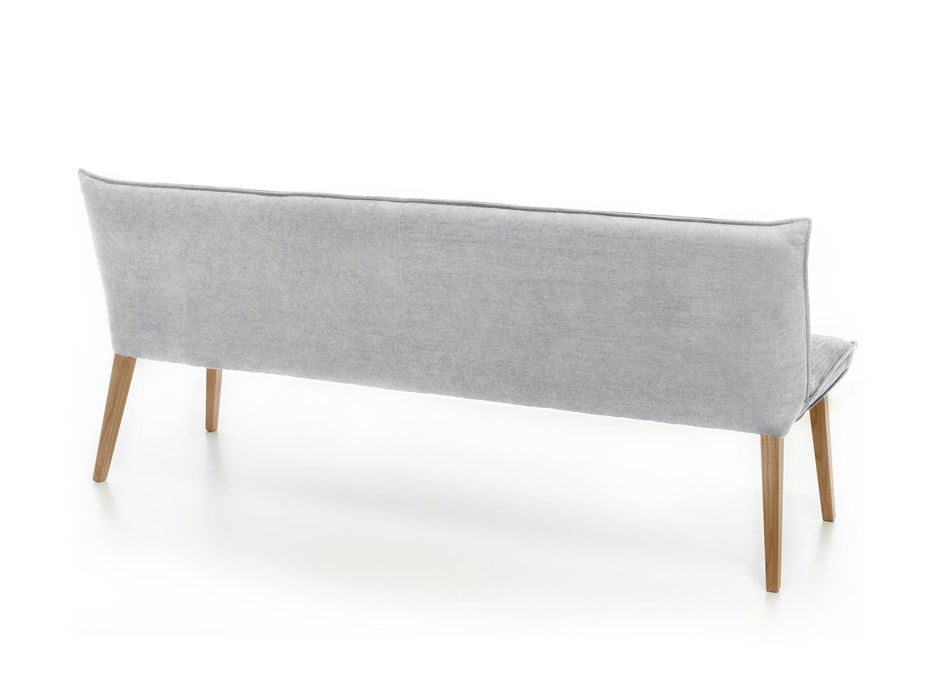GRADY I Sitzbank/Küchenbank,  Gestell Massivholz/Stoffbezug 179 cm | grau
