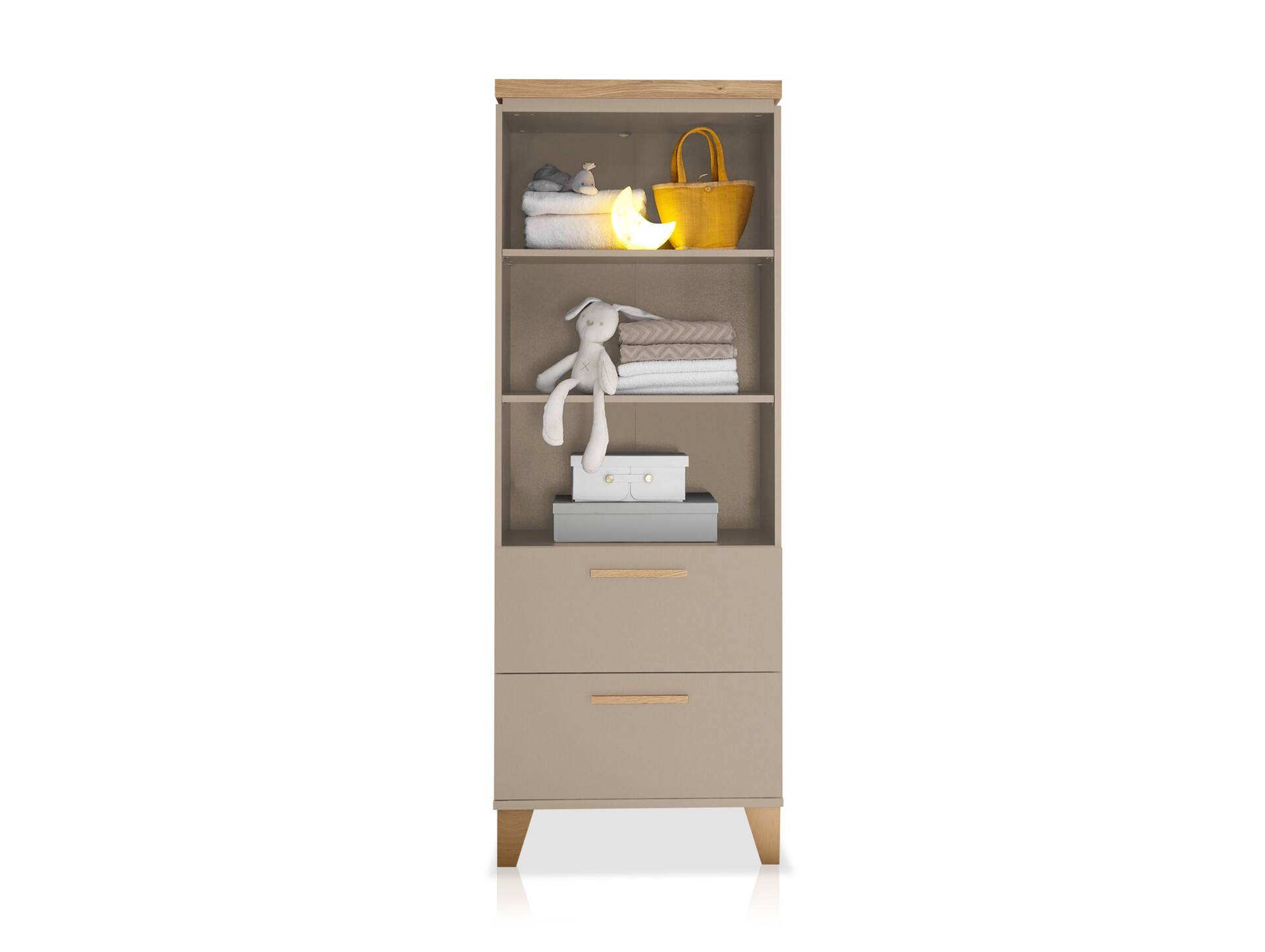 LENI Standregal, Material Spanplatte, Kaschmir/Eichefarbig 