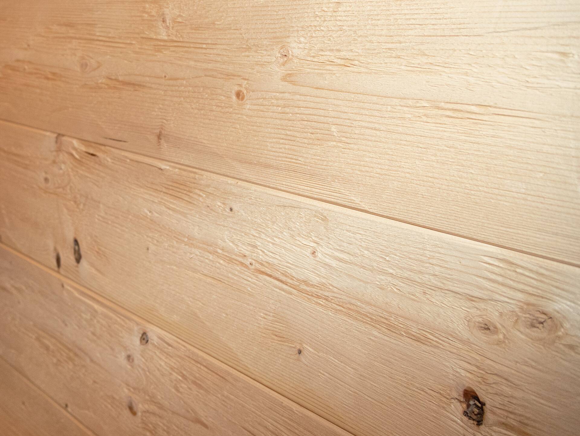 Nut- und Federbretter, Fichte gehackt/gebürstet, Material Massivholz, verschiedene Längen erhältlich Natur | 24 mm | 4 Meter | 5 m²