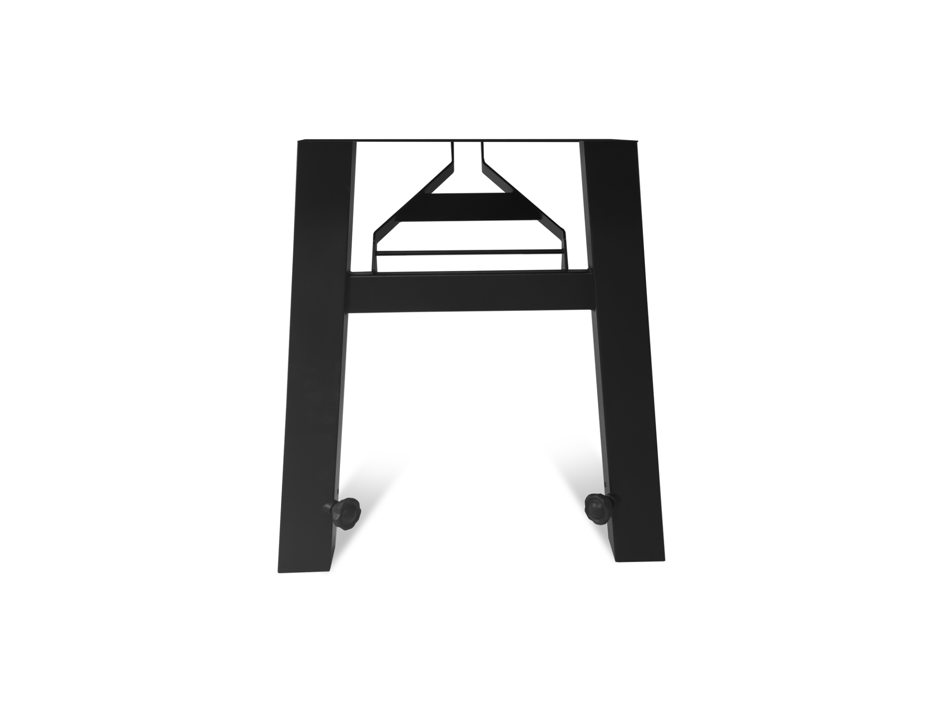 Klappbares Tischgestell/Biertischgestell für DIY Gartentisch, Material Metall, Schwarz matt lackiert 80 cm | höhenverstellbar
