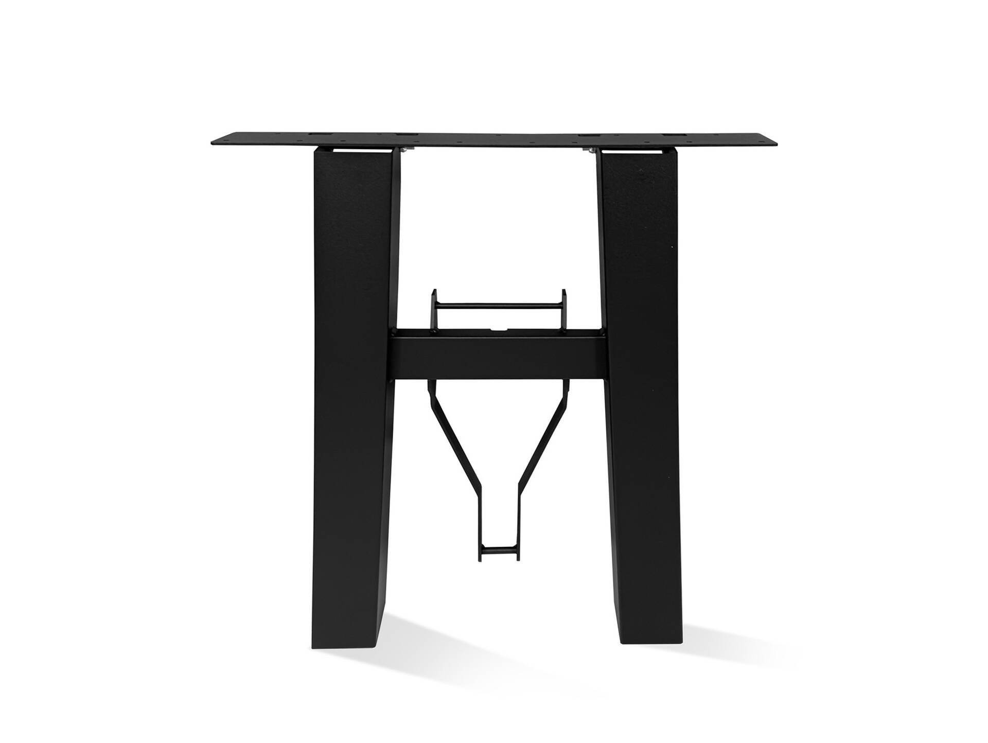 Klappbares Tischgestell/Biertischgestell für DIY Gartentisch, Material Metall, Schwarz matt lackiert 60 cm | nicht höhenverstellbar