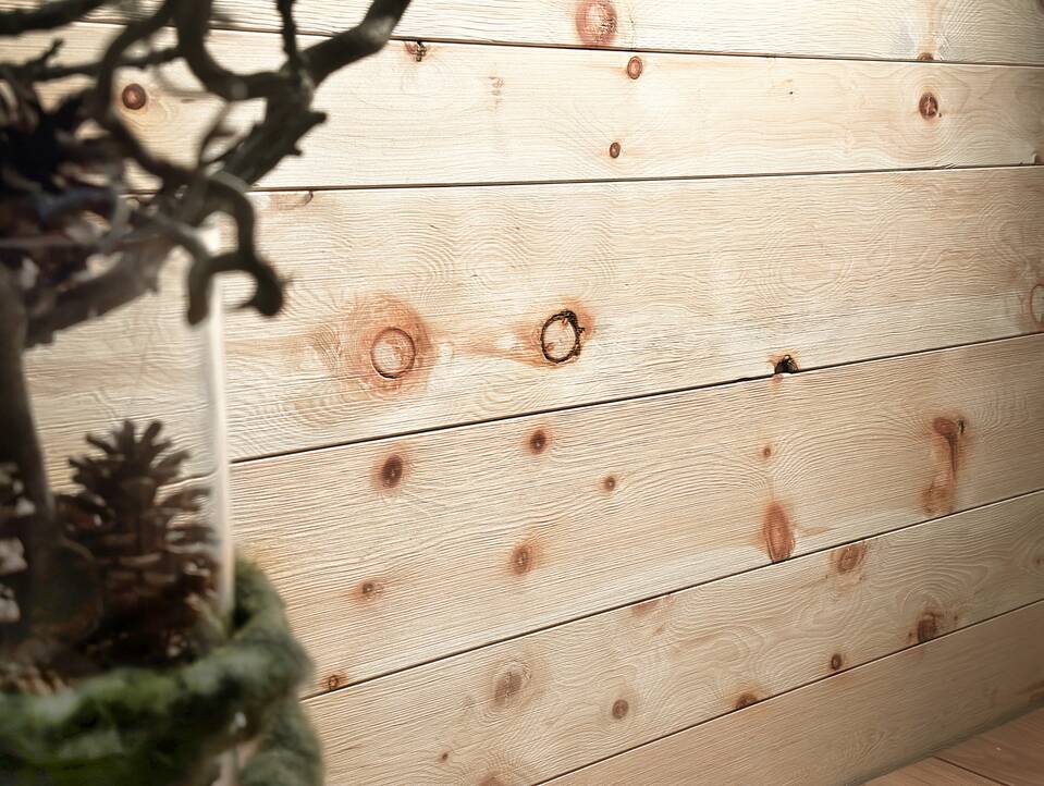 Nut- und Federbretter, Zirbe natur gebürstet, Material Massivholz 2 Meter | 8 cm