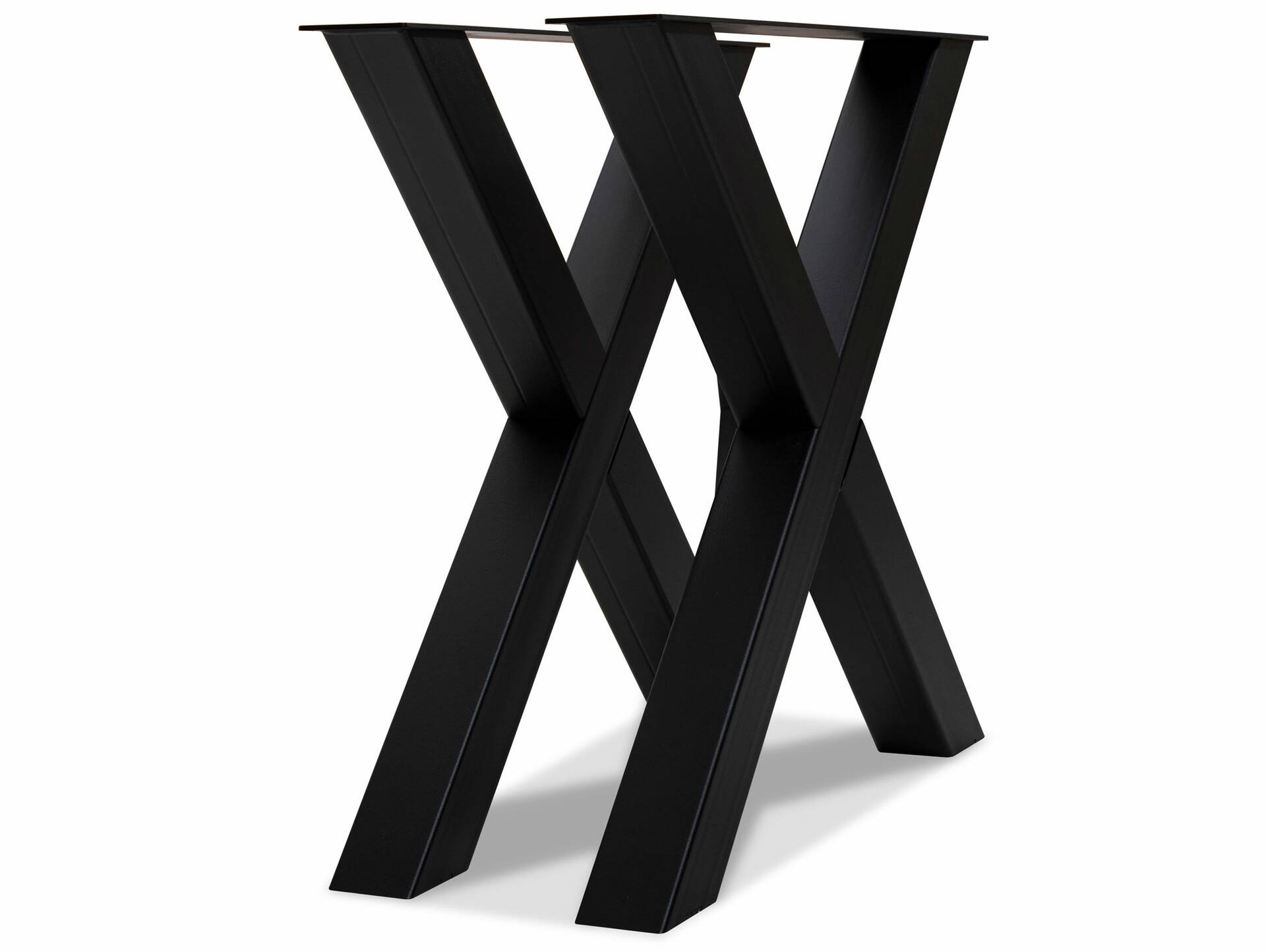 X-Bein für Esstisch, Material Stahl, schwarz 80 cm