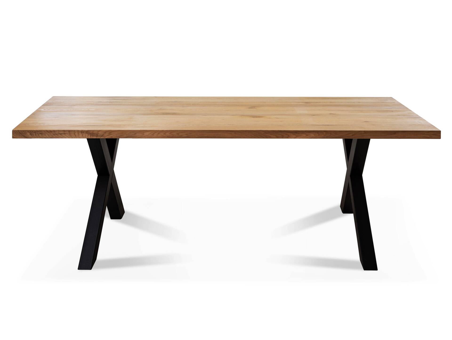 COLORADO Massivholztisch mit X-Beinen, Material Massivholz, Eiche 160 x 100 cm