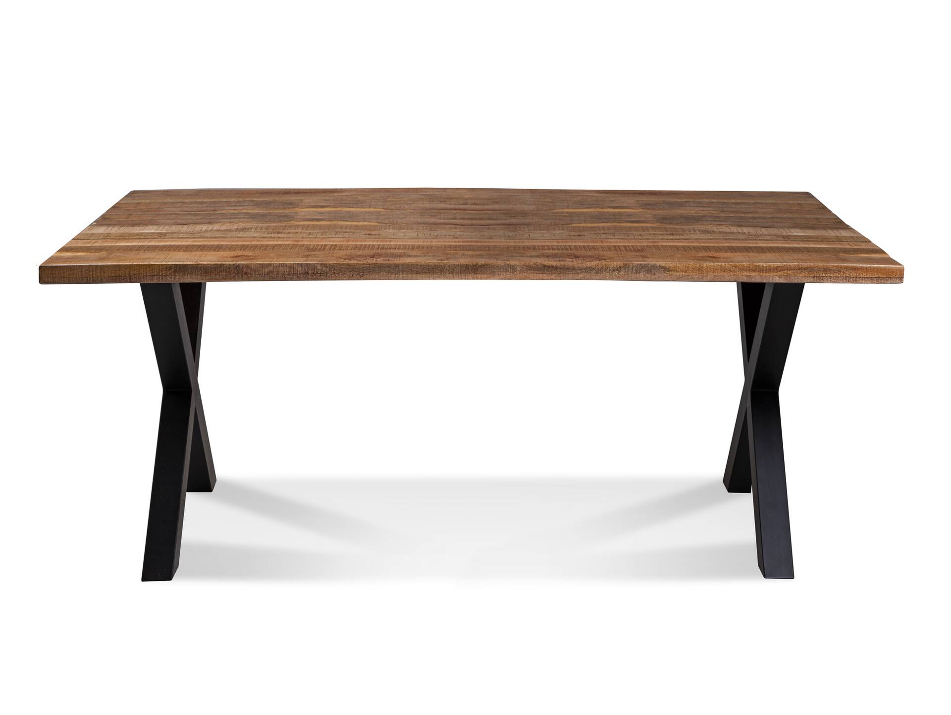 CAITANO Massivholztisch mit X-Beinen, Material Massivholz, Mango 160 x 90 cm