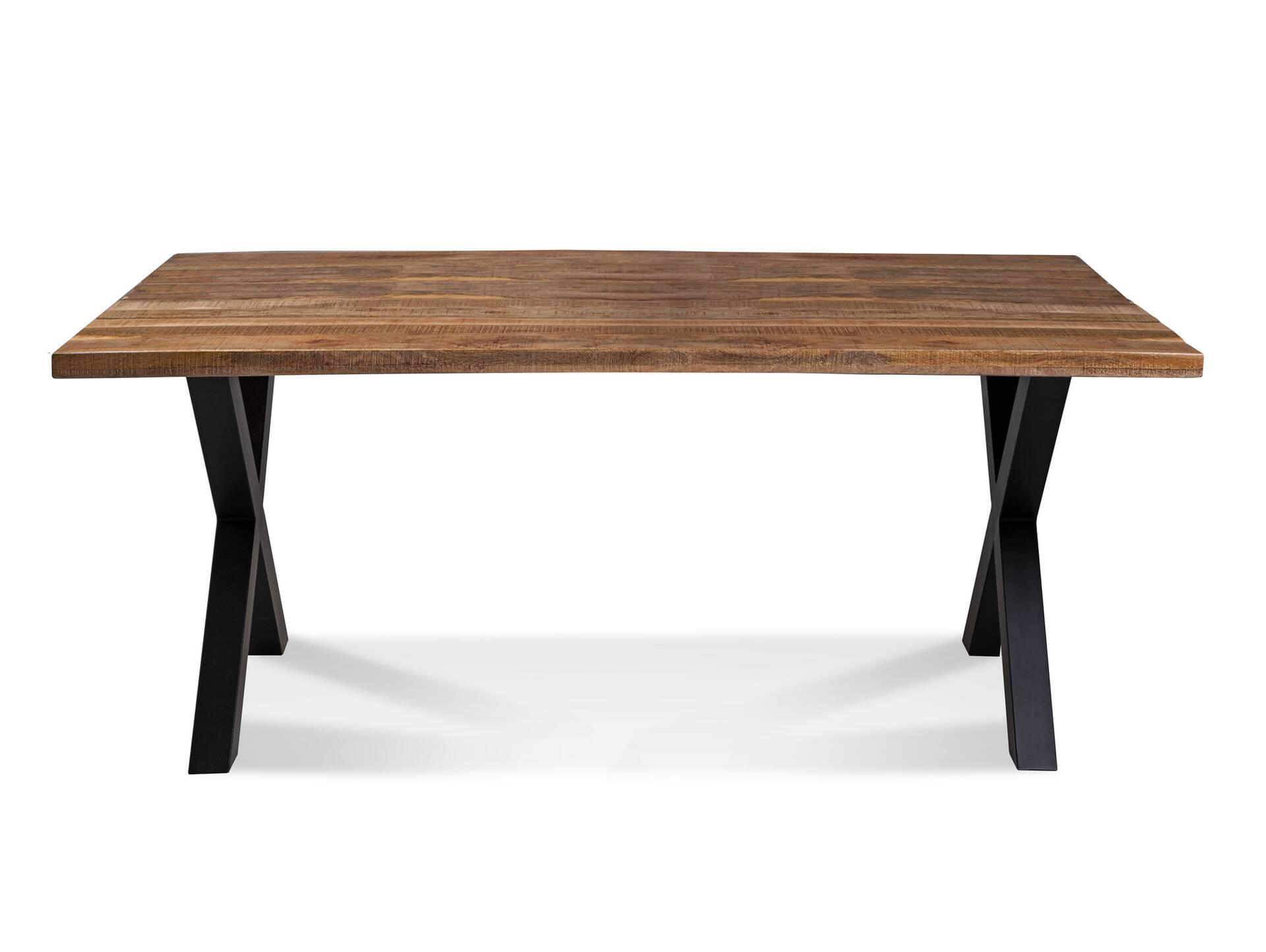 CAITANO Massivholztisch mit X-Beinen, Material Massivholz, Mango 200 x 100 cm