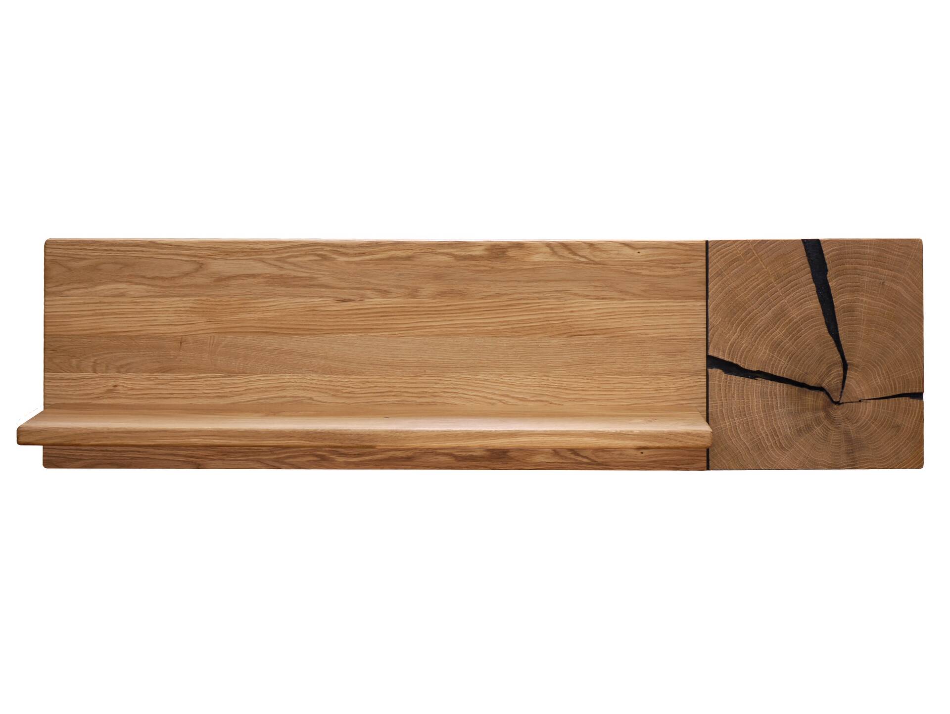 KENTO Wandboard I, Material Massivholz, Wildeiche geölt mit Hirnholzeinlage 