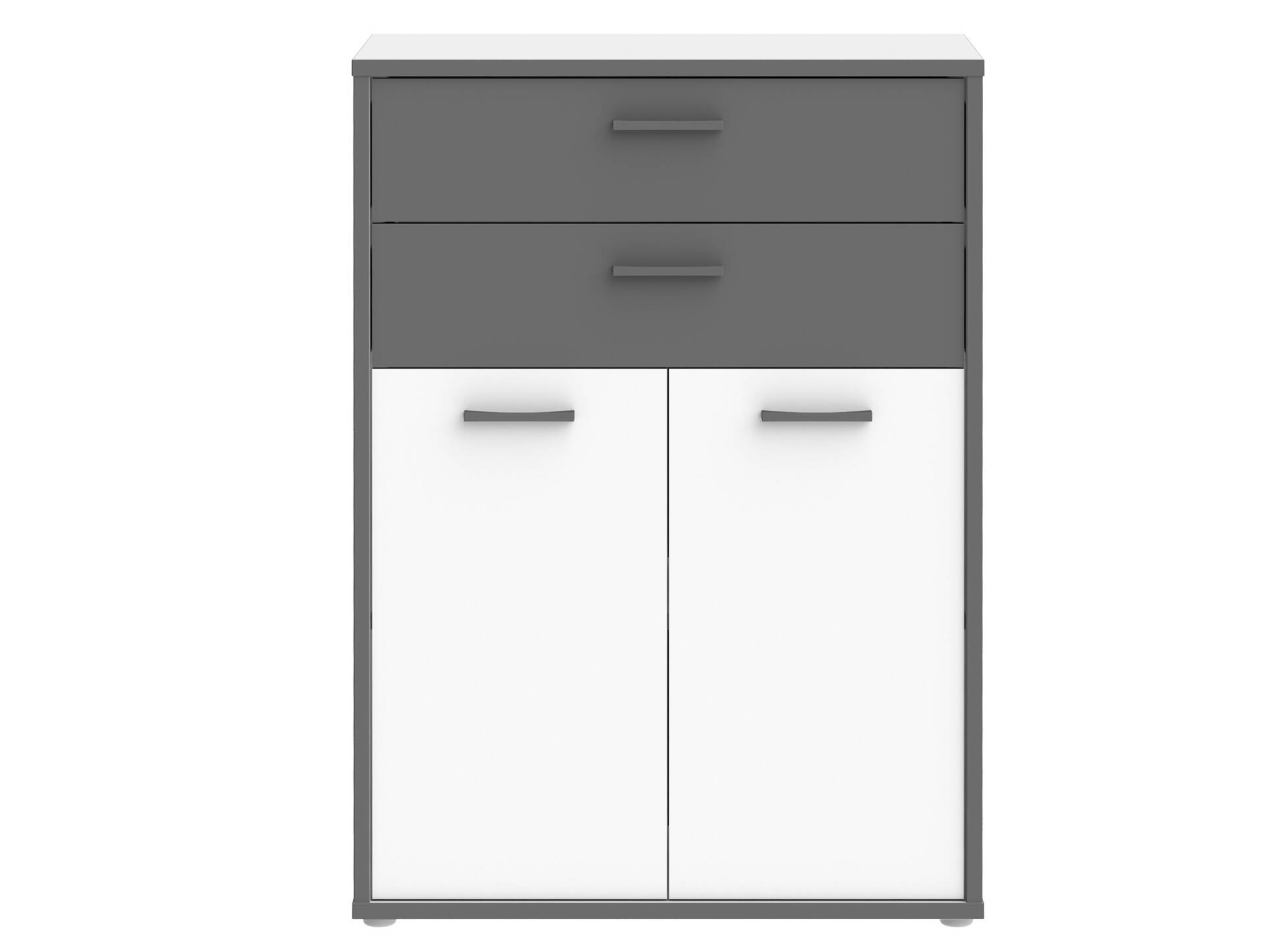 KALINA Büroschrank II, Material Dekorspanplatte, weiss/grau 