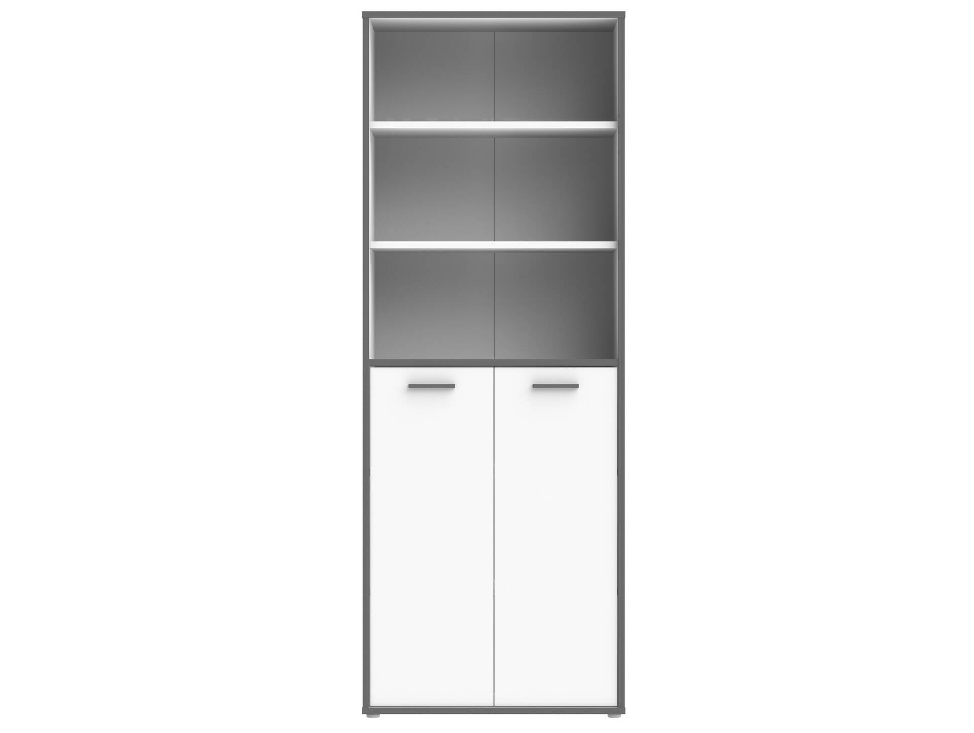 KALINA Büroregal II, Material Dekorspanplatte, weiss/grau 