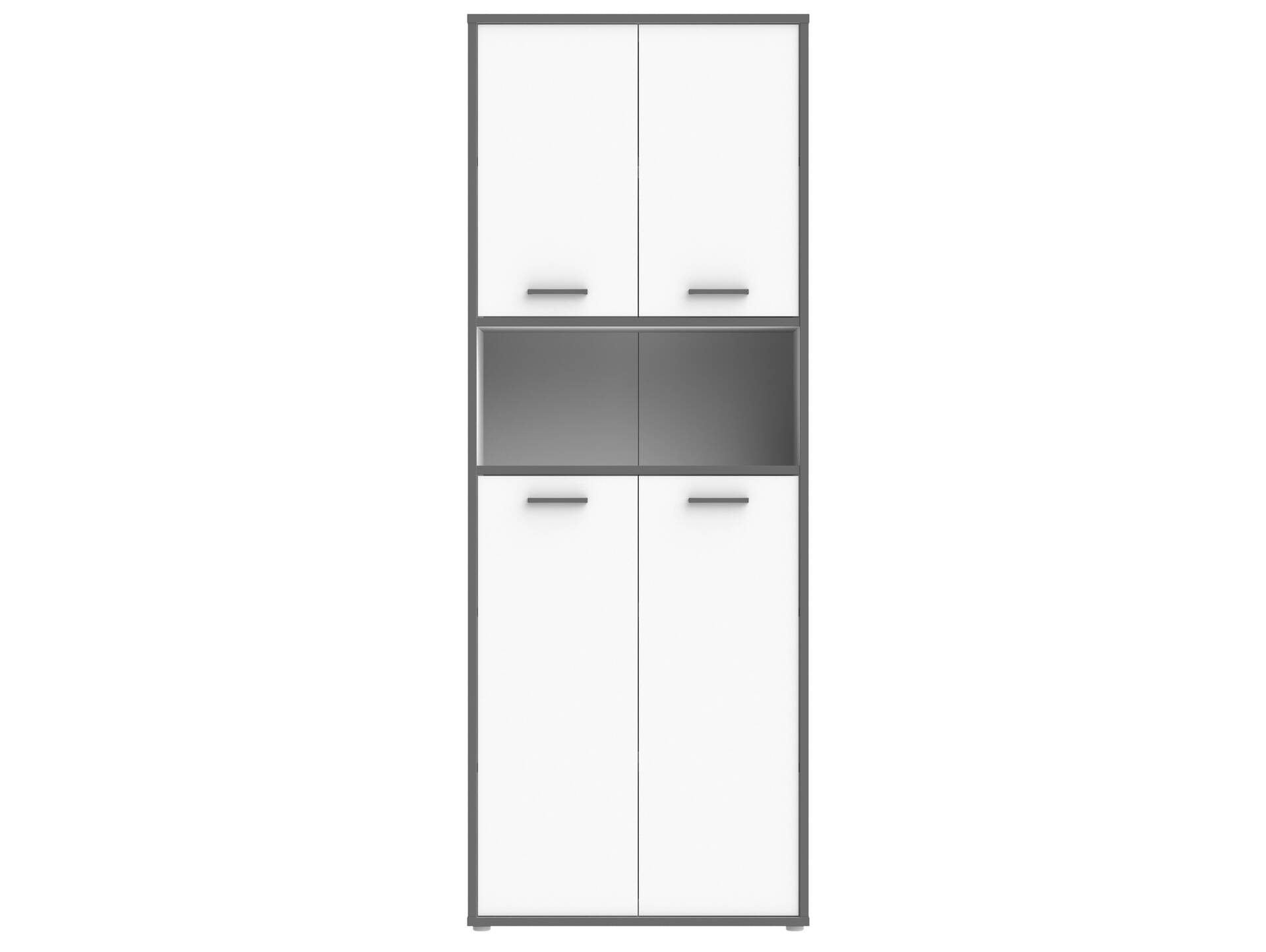 KALINA Büroschrank III, Material Dekorspanplatte, weiss/grau 