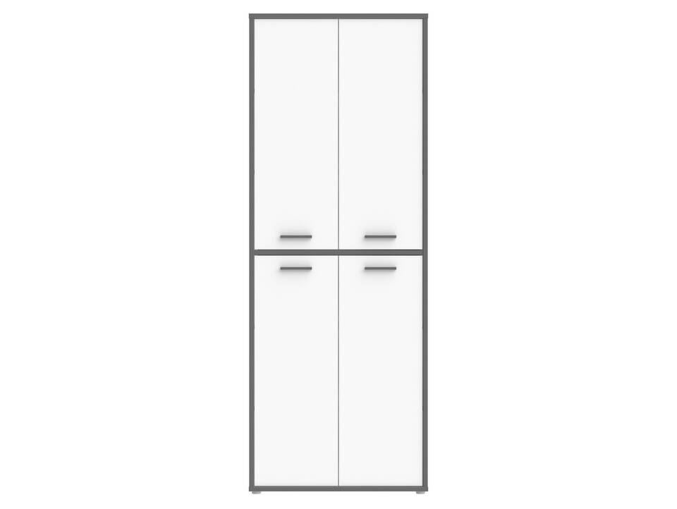 KALINA Büroschrank V, Material Dekorspanplatte, weiss/grau 