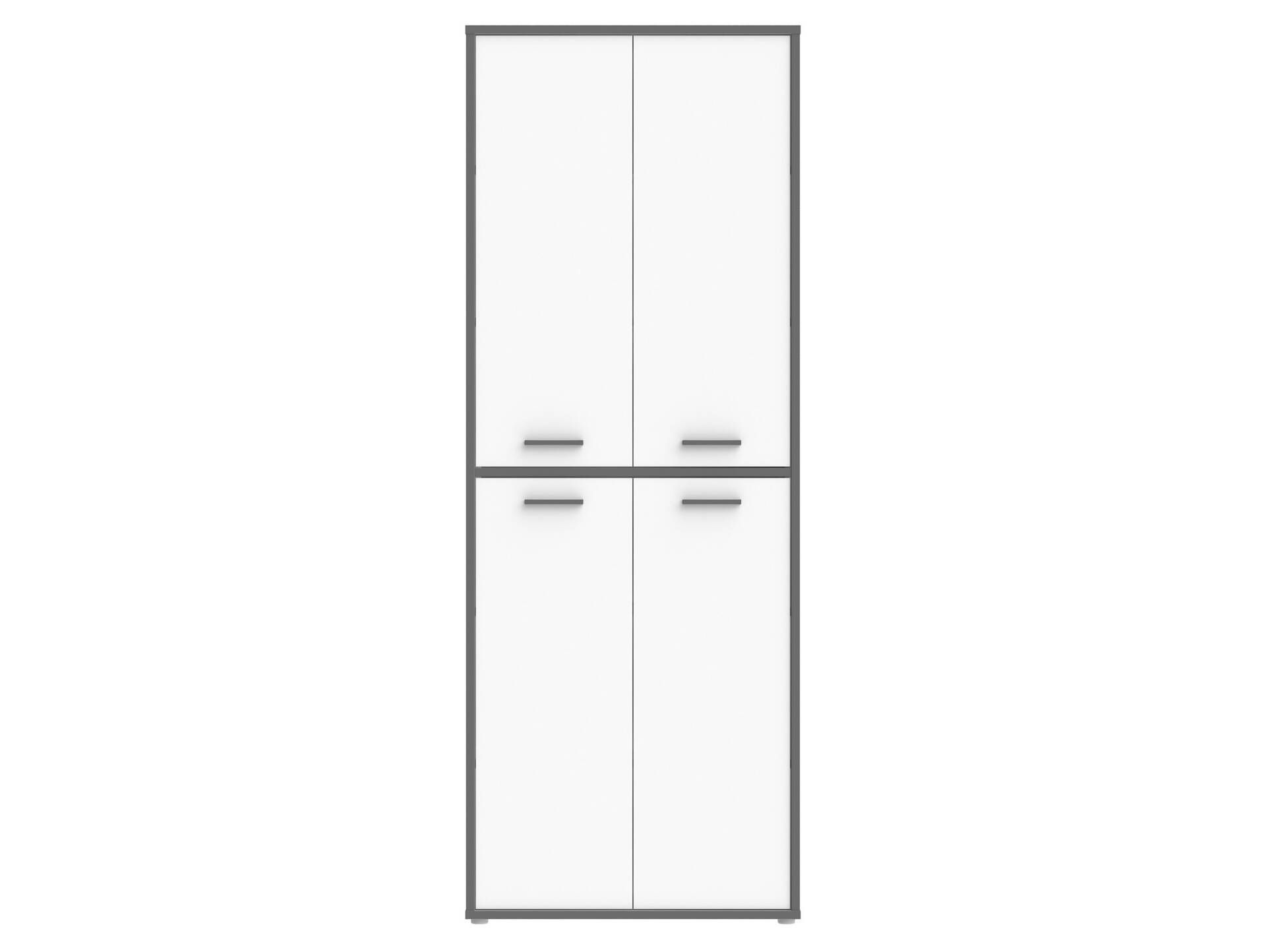 KALINA Büroschrank V, Material Dekorspanplatte, weiss/grau 