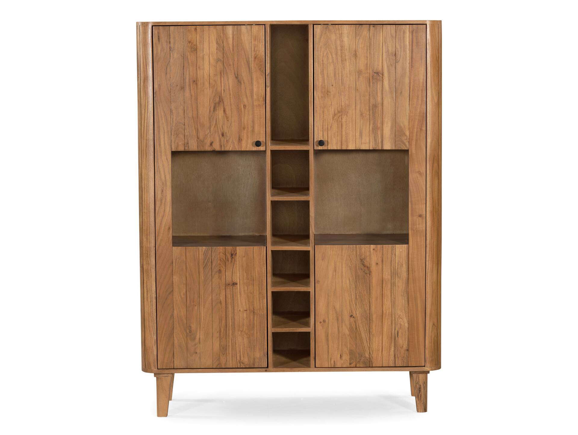 LINARO Highboard, Material Massivholz, Akazie massiv honigfarben 