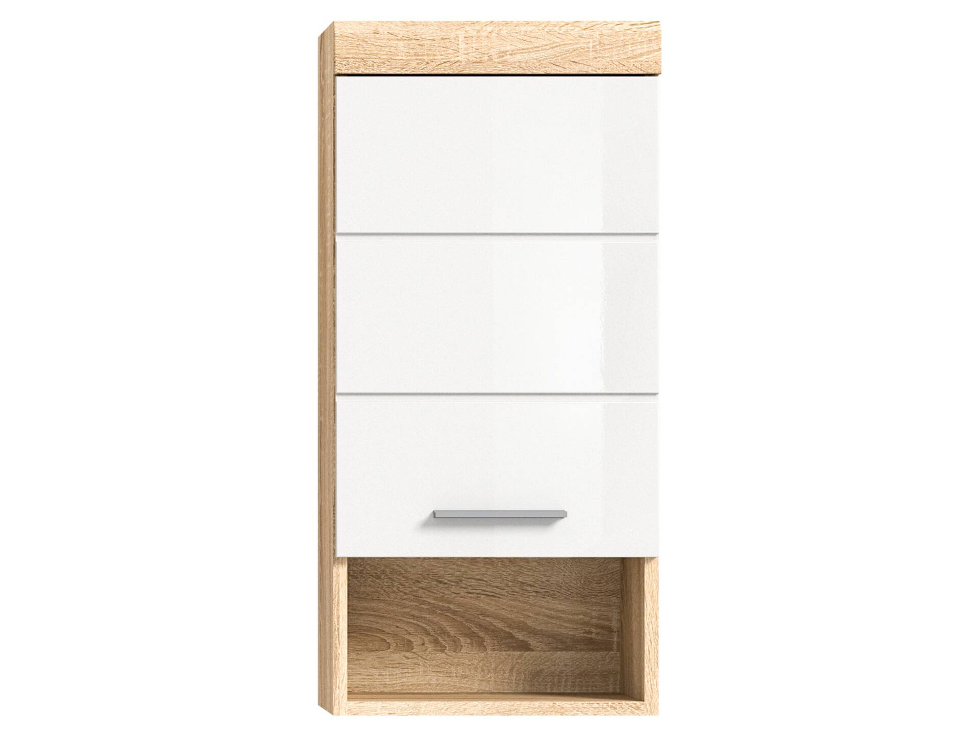 LUCERA Hängeschrank fürs Badezimmer, Material Dekorspanplatte, Weiss/Eiche Sonoma Nachbildung 