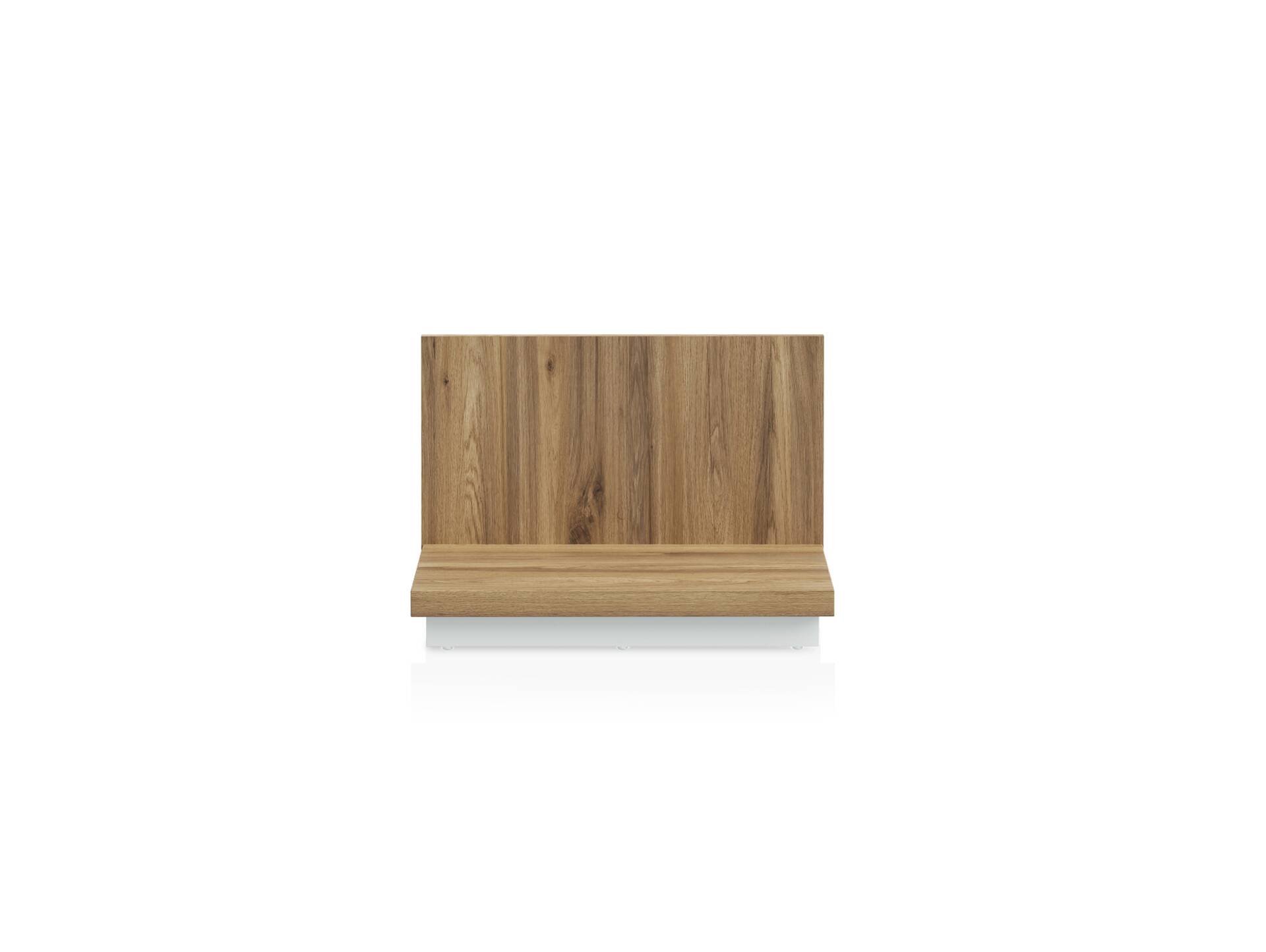 LENNOX Wandboard, Material Dekorspanplatte, lichtgrau/Valencia Oak Dekor 