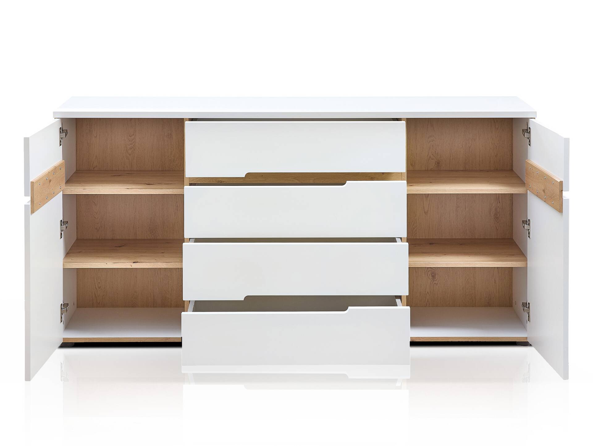 MAILAND Sideboard, Material Dekorspanplatte Weiss