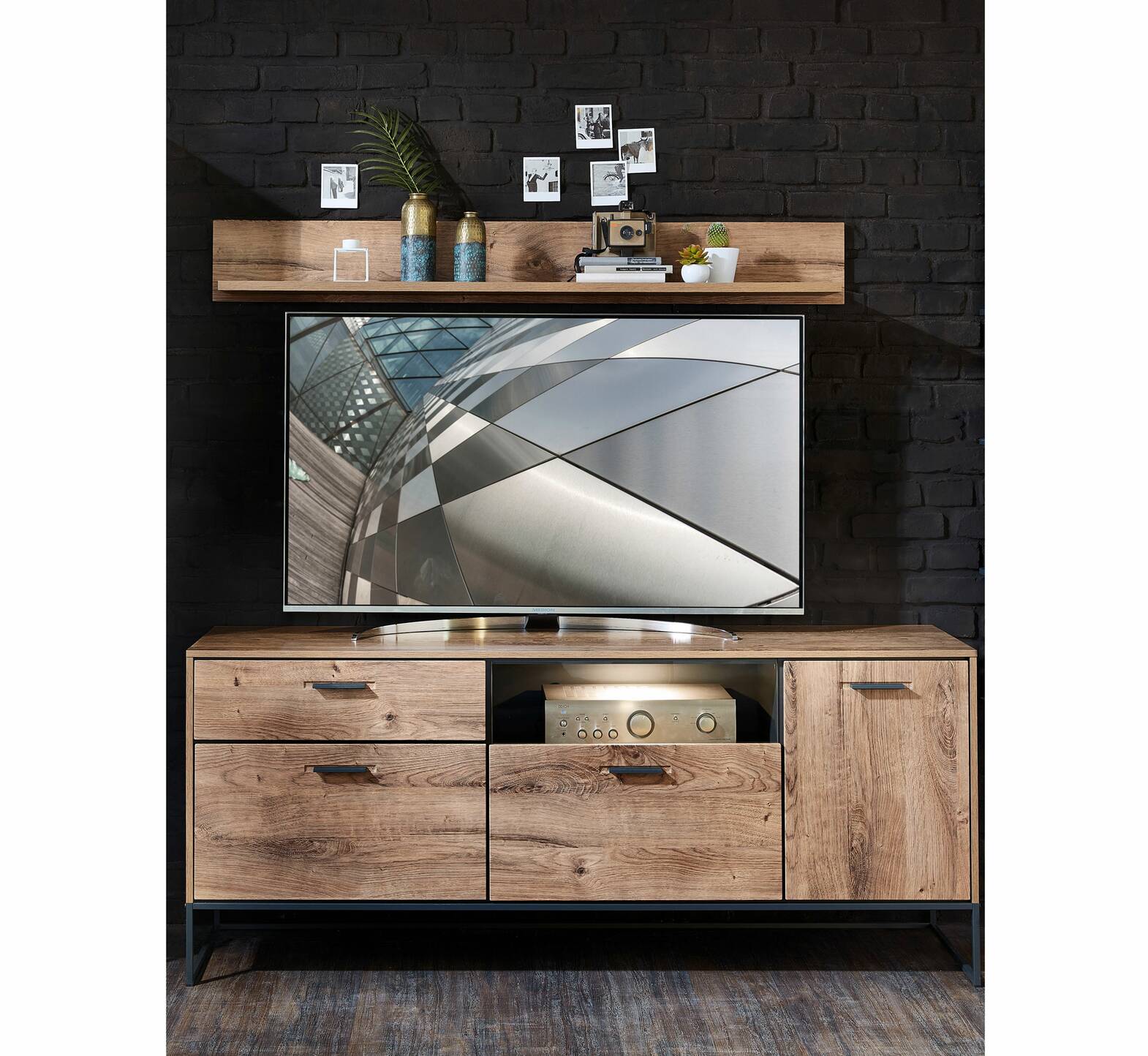 MILTON Sideboard I, Material MDF, eichefarbig 