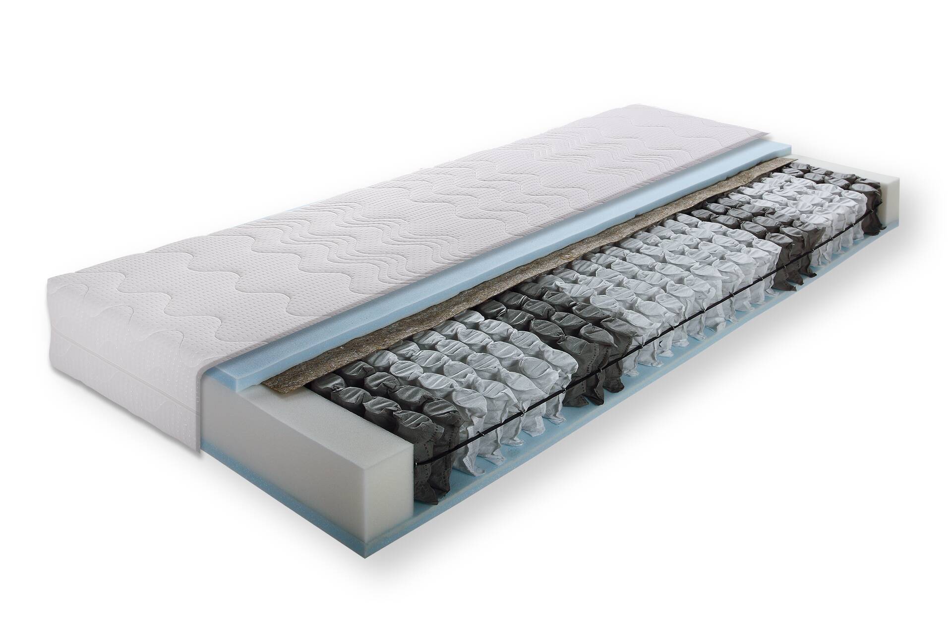 7-Zonen Multi-Taschenfederkern Matratze M-Eins 80 x 200 cm | Härtegrad 4