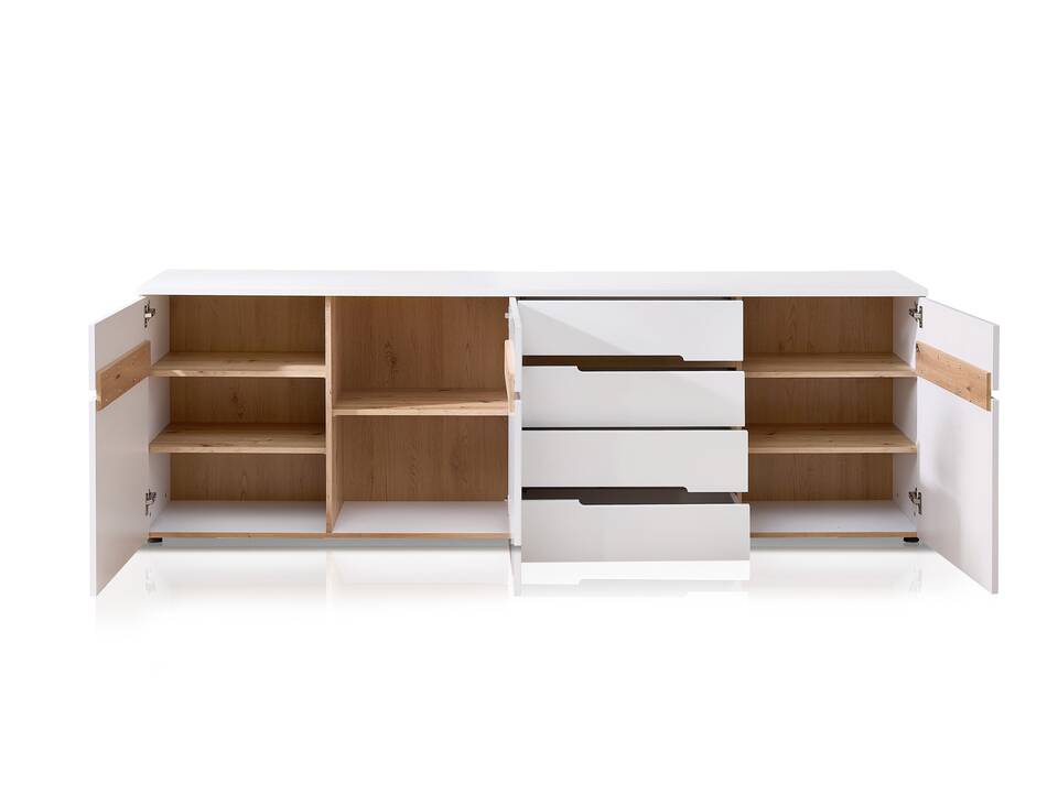 MAILAND TV-Sideboard, Material Dekorspanplatte Weiss
