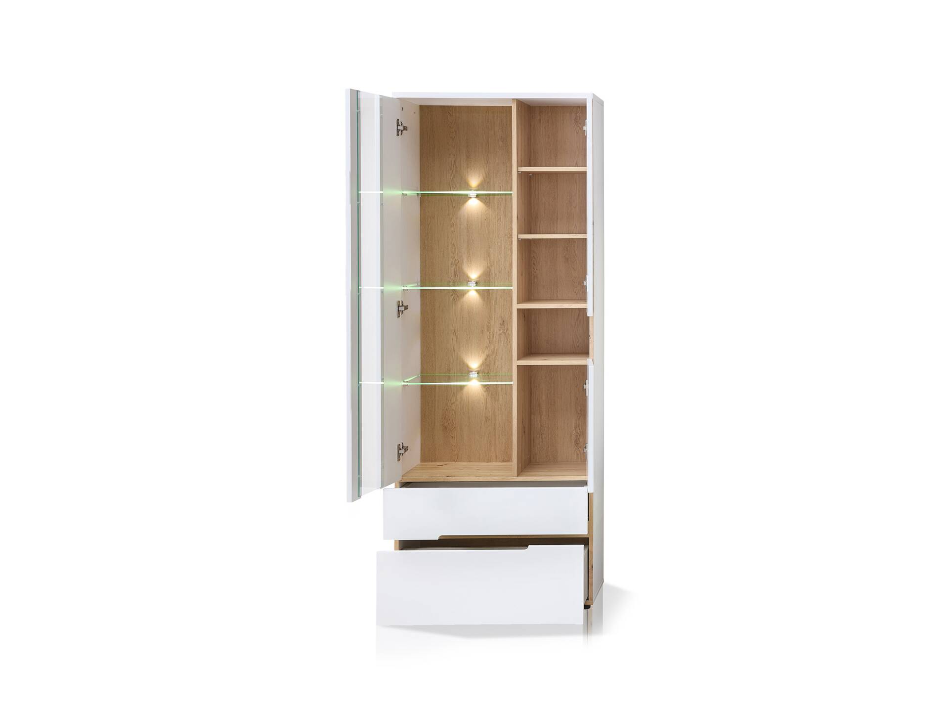 MAILAND Vitrine, Material Dekorspanplatte Weiss