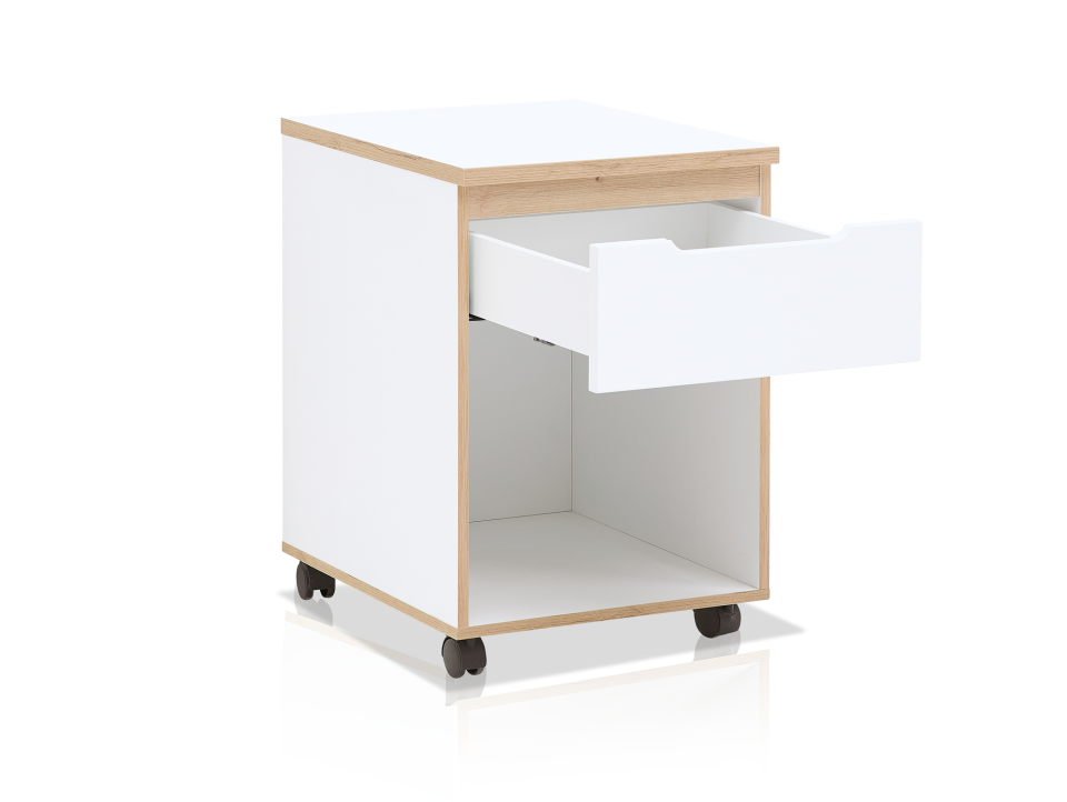 MAILAND Rollcontainer I, Material Dekorspanplatte Weiss