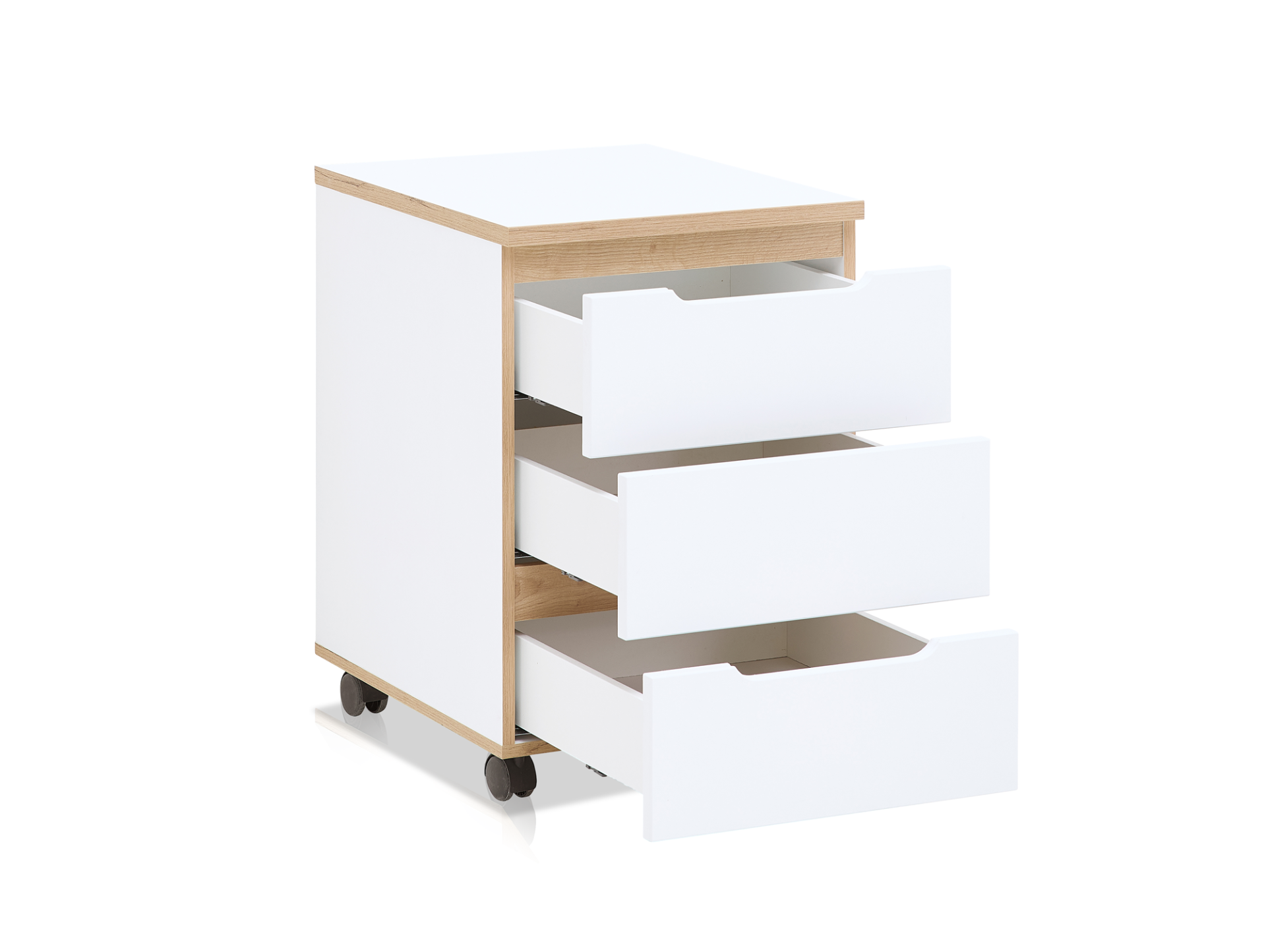 MAILAND Rollcontainer II, Material Dekorspanplatte Weiss
