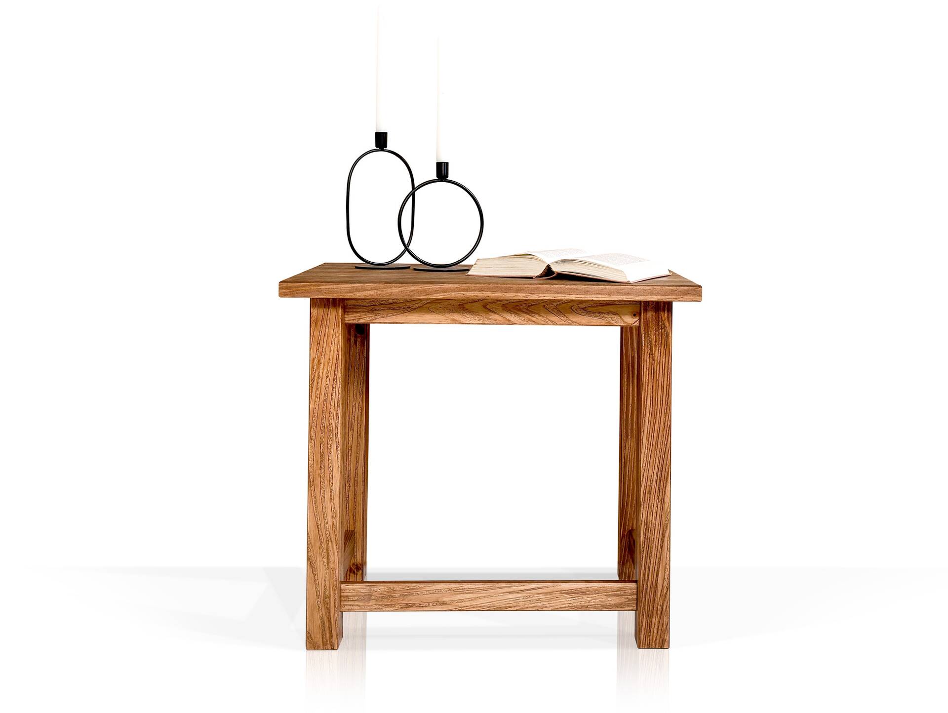 EVERGLADE 2er-Set Beistelltische, Material Massivholz, Kiefer eichefarbig 