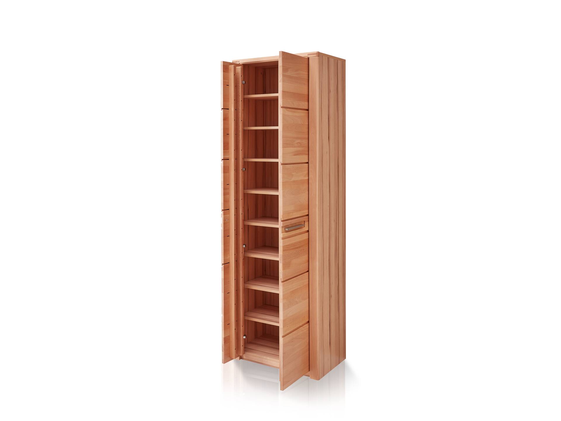 NESTOR ONE Garderobenschrank II, Material Teilmassiv, Kernbuche lack 