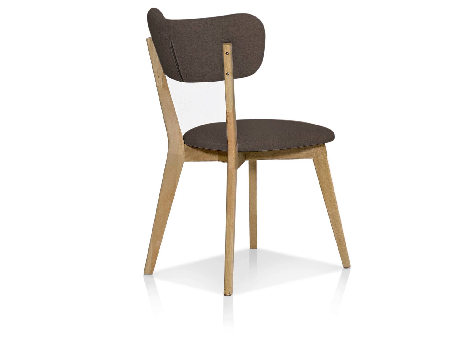 NAVARO Esstischstuhl, Material Massivholz/Bezug Stoff in Filzoptik Eiche natur | Braun