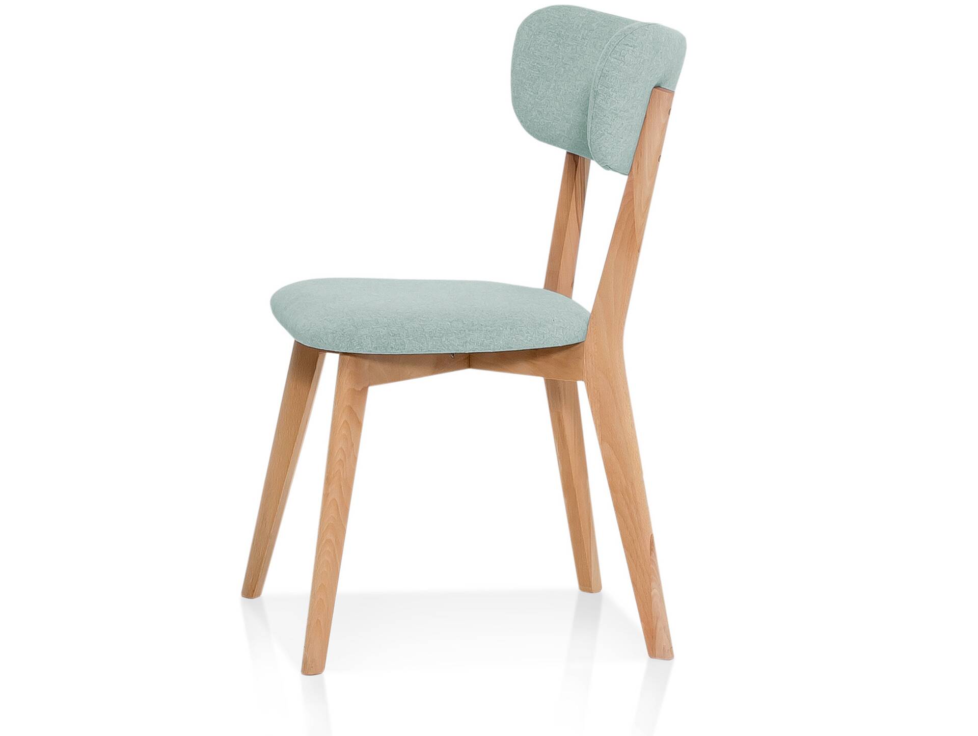 NAVARO Esstischstuhl, Material Massivholz/Bezug Stoff in Filzoptik Kernbuche | Mint
