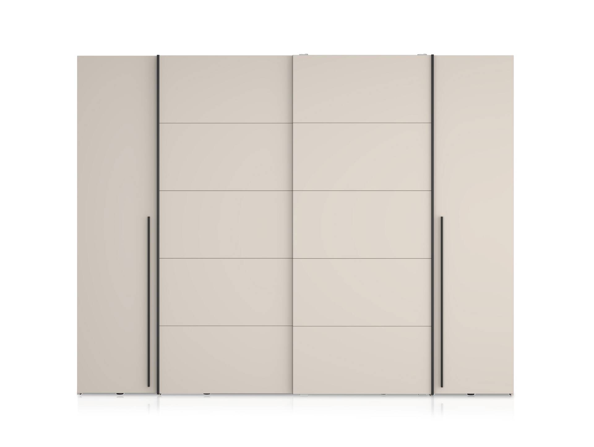 NEILA Drehtüren-/Schiebetürenschrank, Material Dekorspanplatte sand