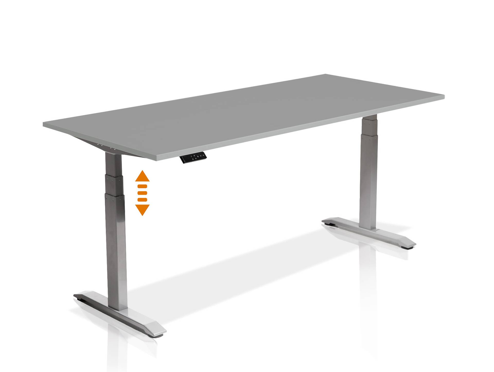 OFFICE ONE Schreibtischplatte, Material Dekorspanplatte 180 x 80 cm | lichtgrau