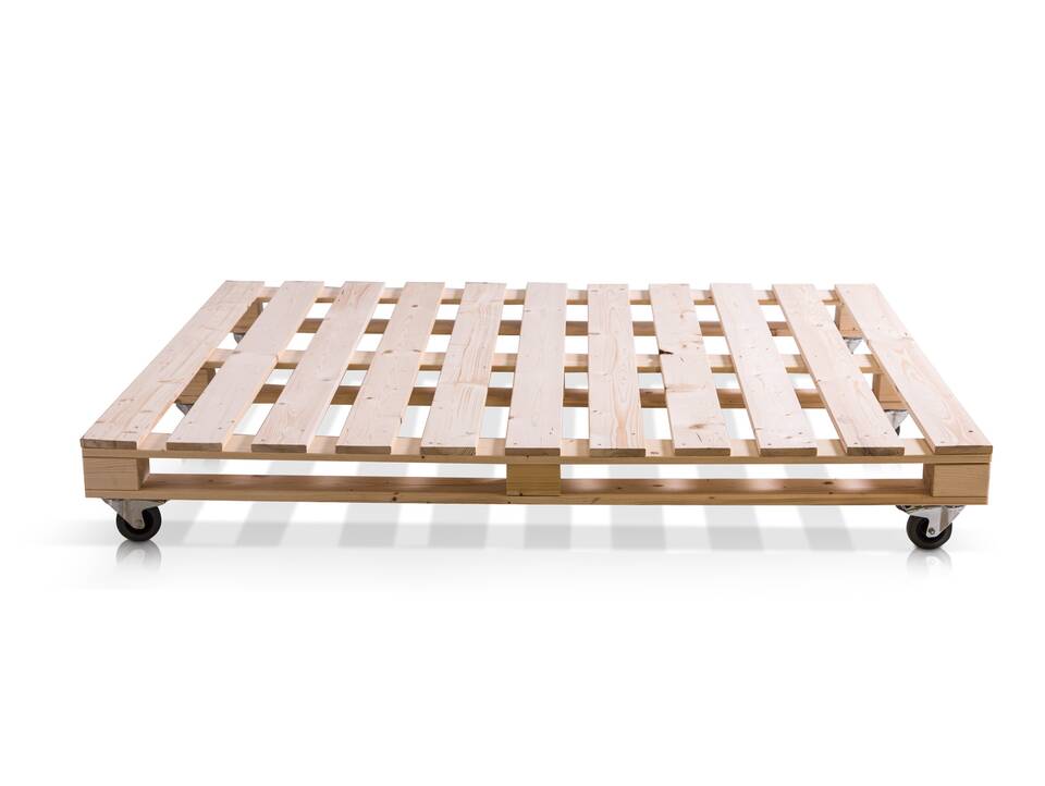 4er Set Rollen für Palettenbett 