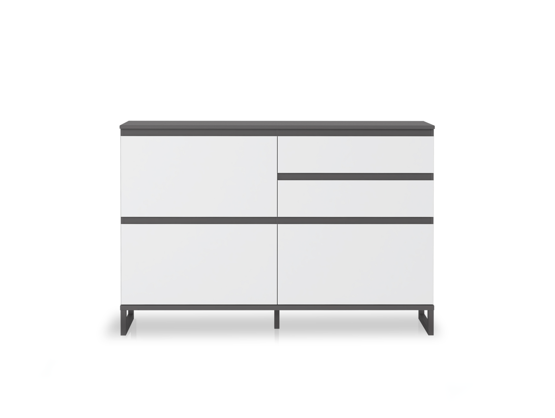 QUANDRO Schuhschrank II, Material Dekorspanplatte, dunkelgrau/lichtgrau 