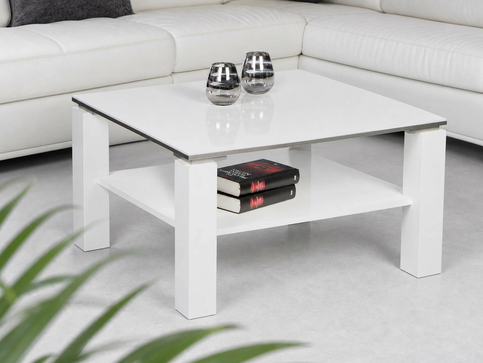 RABEA Couchtisch, Material Dekorspanplatte, weiss Hochglanz 