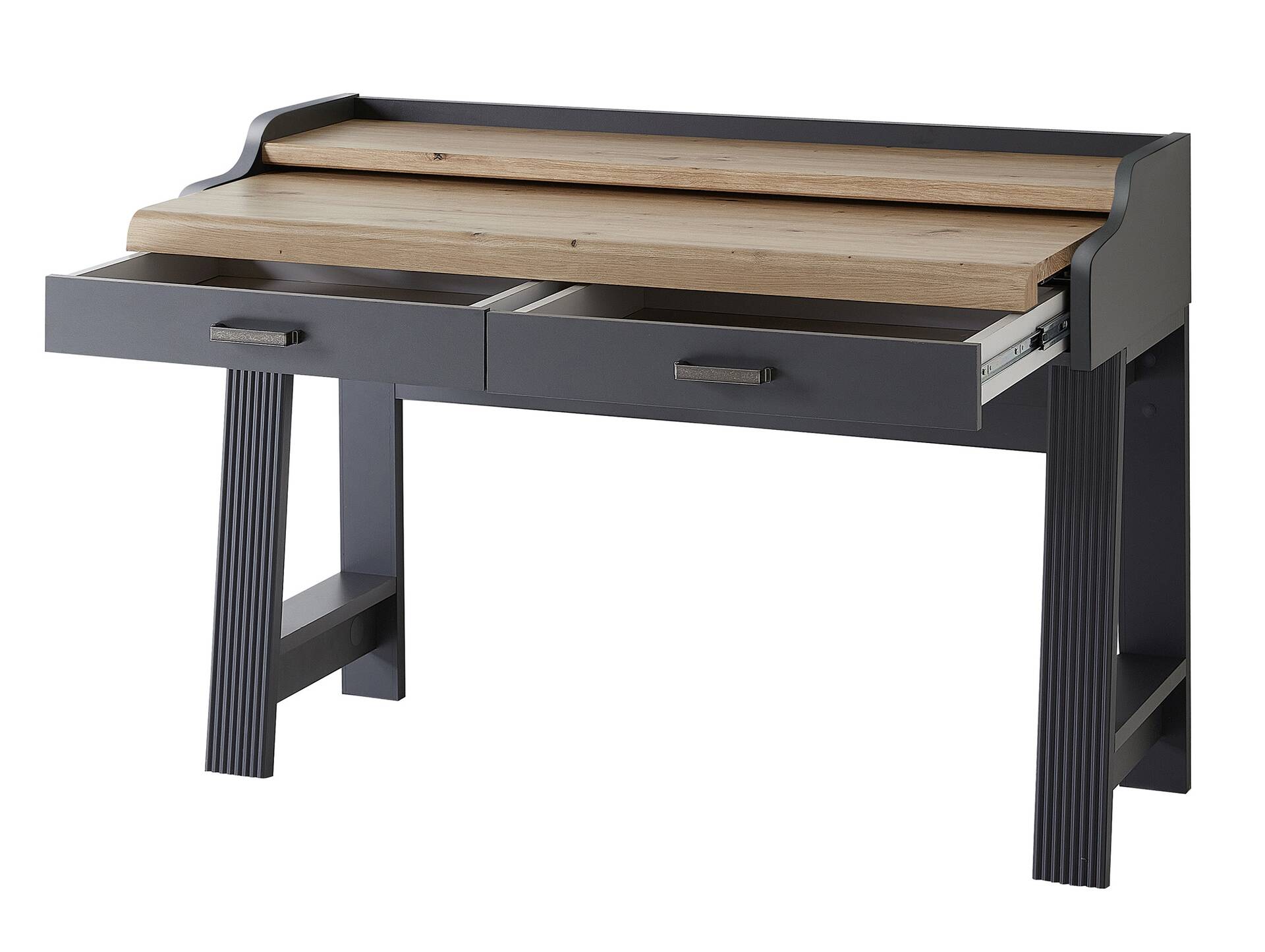 JADY Sekretär, Material MDF/Dekorspanplatte graphitfarbig/eichefarbig