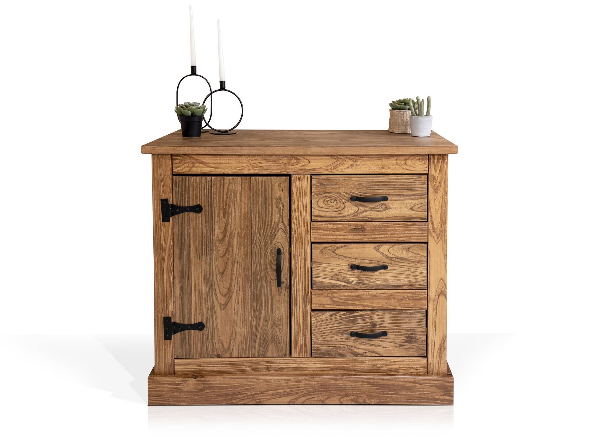 EVERGLADE Sideboard, Material Massivholz, Kiefer eichefarbig 