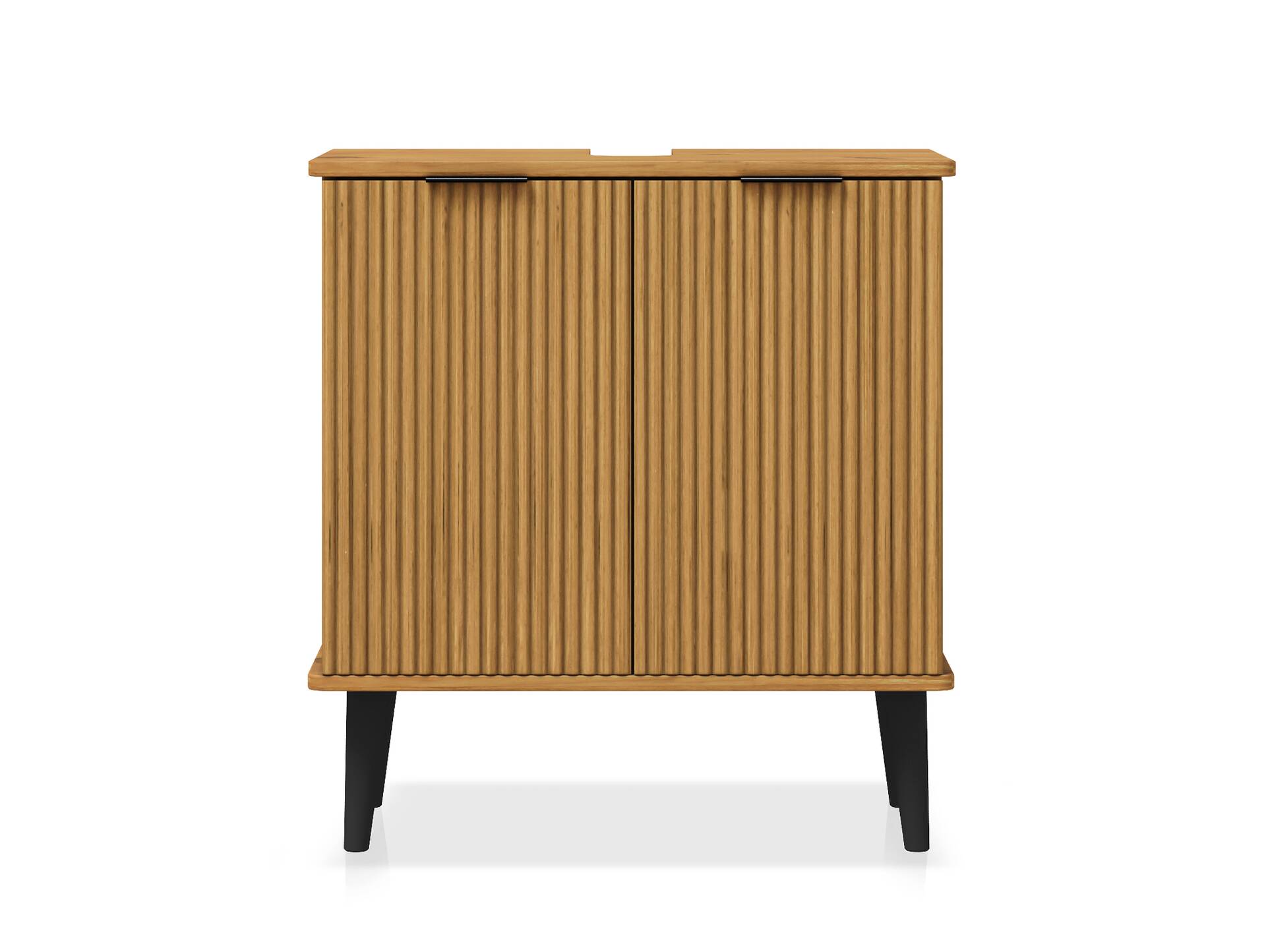 BOGOTA Waschbeckenunterschrank, Material Massivholz, Kiefer eichefarbig 