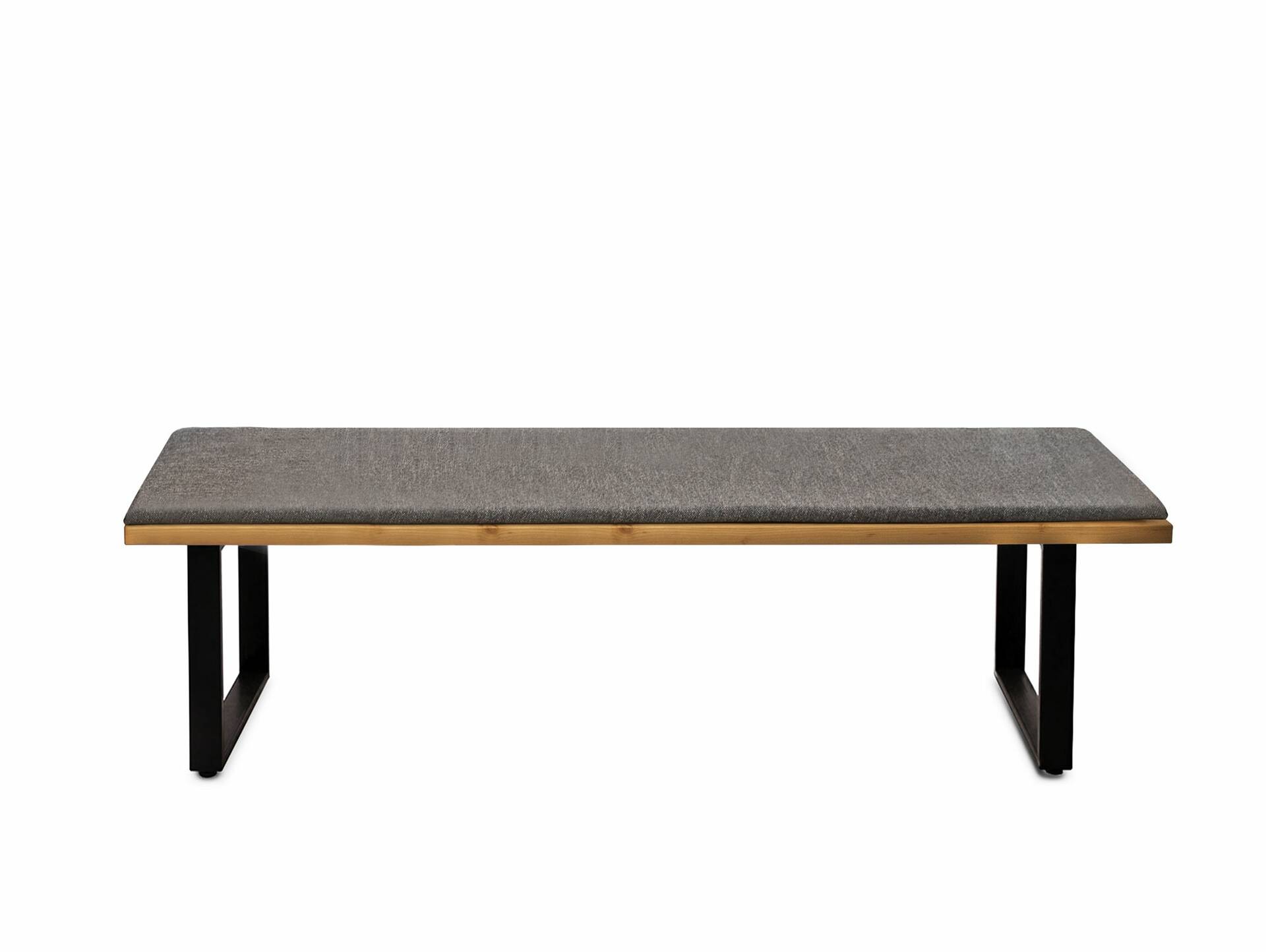 Sitzkissen für Sitzbank CURBY 160x45 cm Stoff grau 