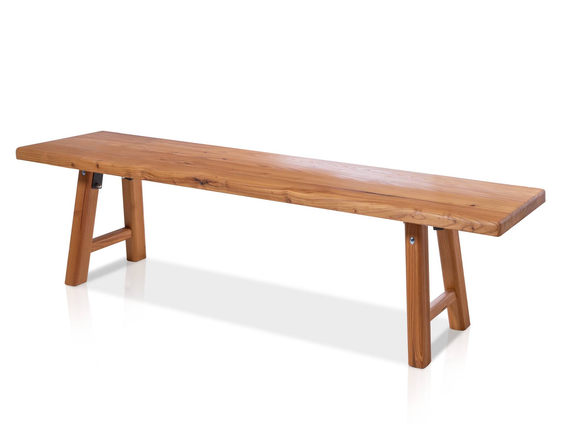 STARNBERG Sitzbank ohne Rücken, Material Massivholz, Lärche gedämpft 160 cm | lackiert