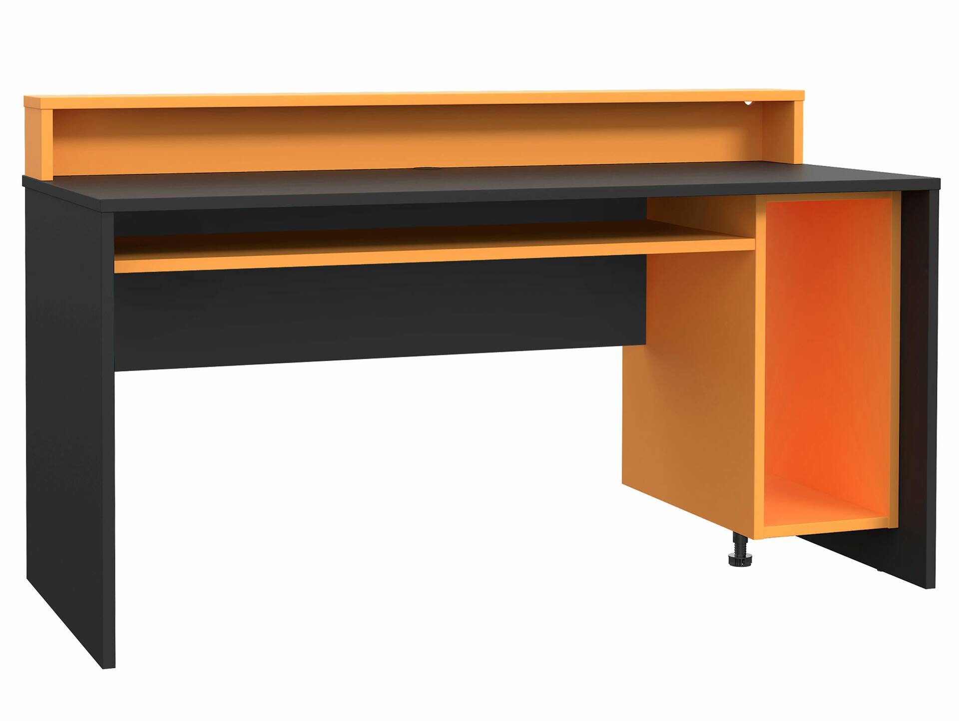 TEZO II Gaming Schreibtisch, Material Dekorspanplatte, schwarz/orange ohne Beleuchtung